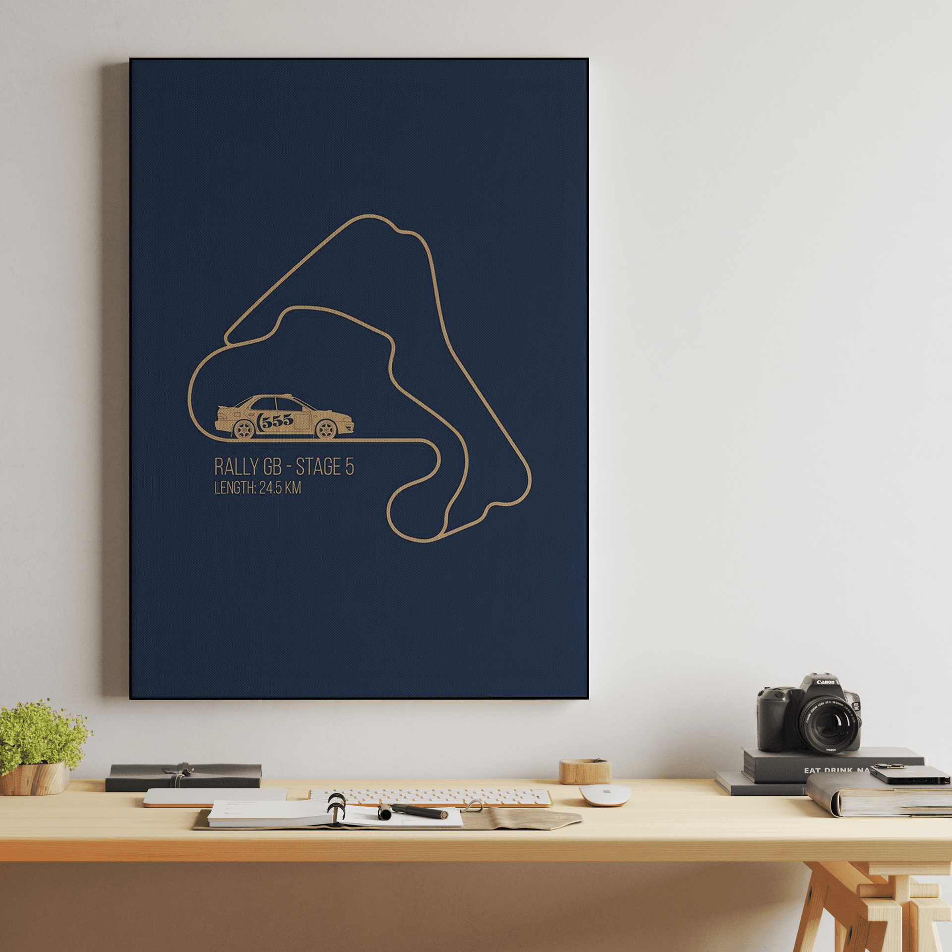 Minimalist Impreza Rally GB Track Map