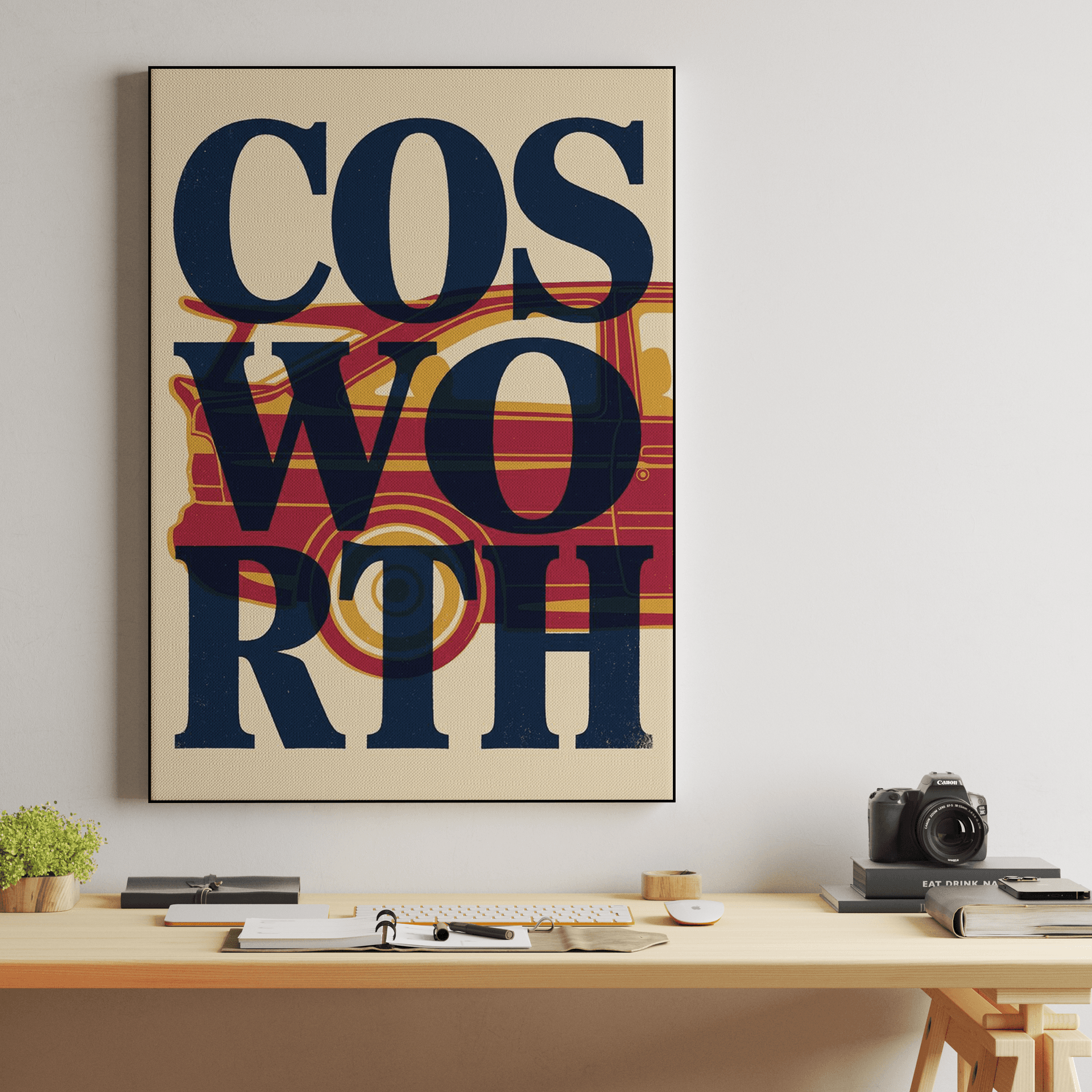 Ford Cosworth Vintage Graphic Screenprint Poster