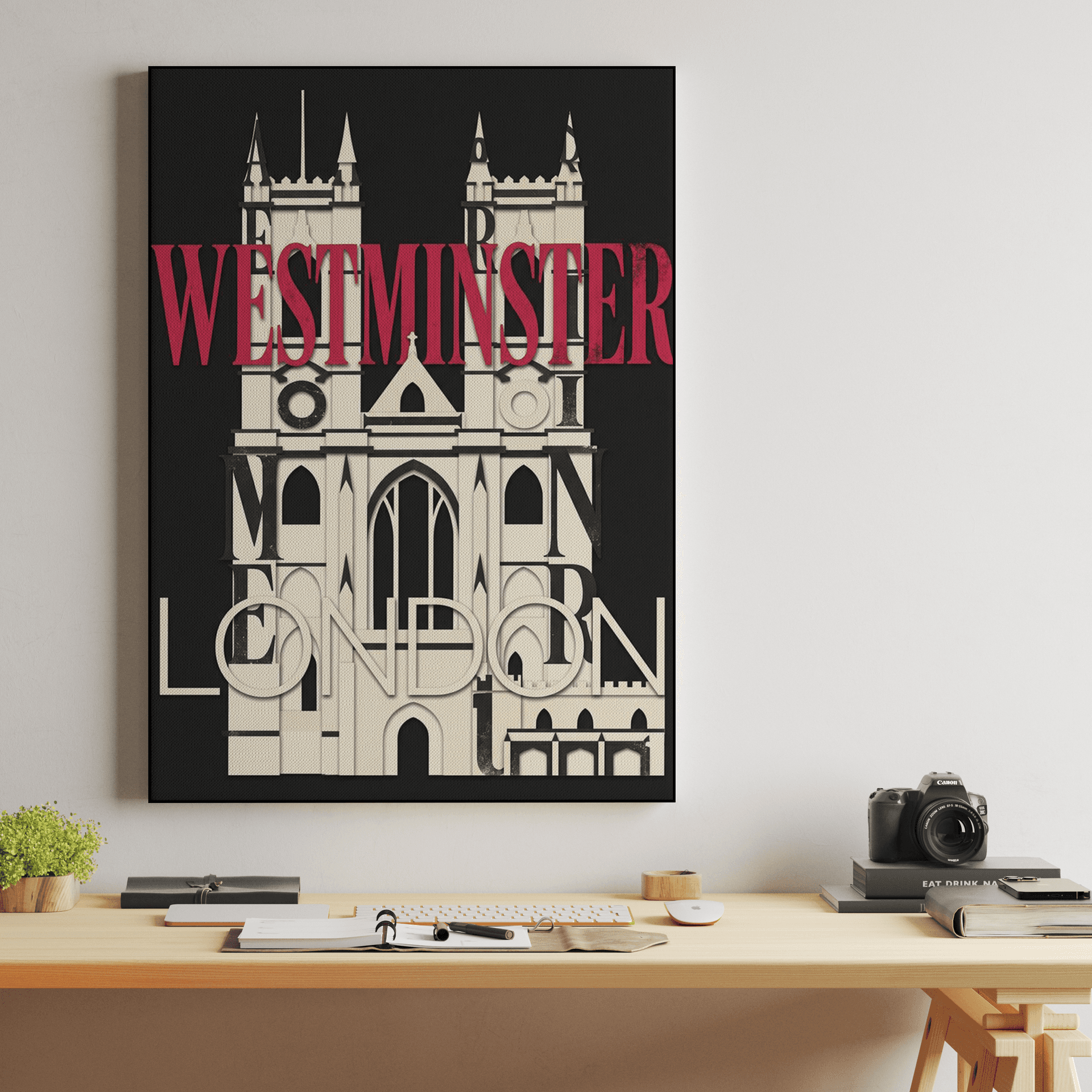 Minimalist Westminster Abbey London Graphic