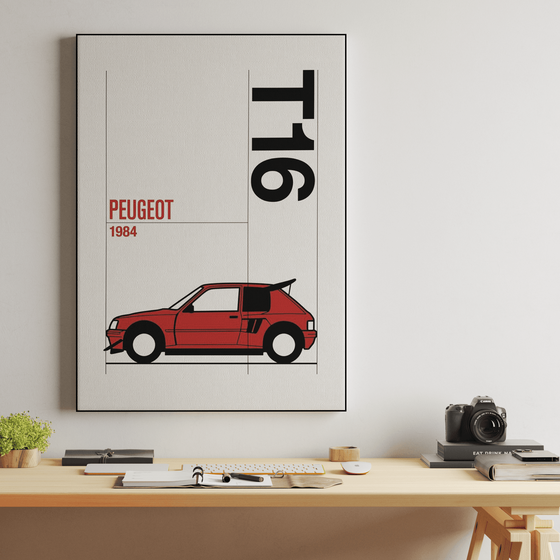 Peugeot 205 T16 1984 - Avant-Garde Constructivist Poster