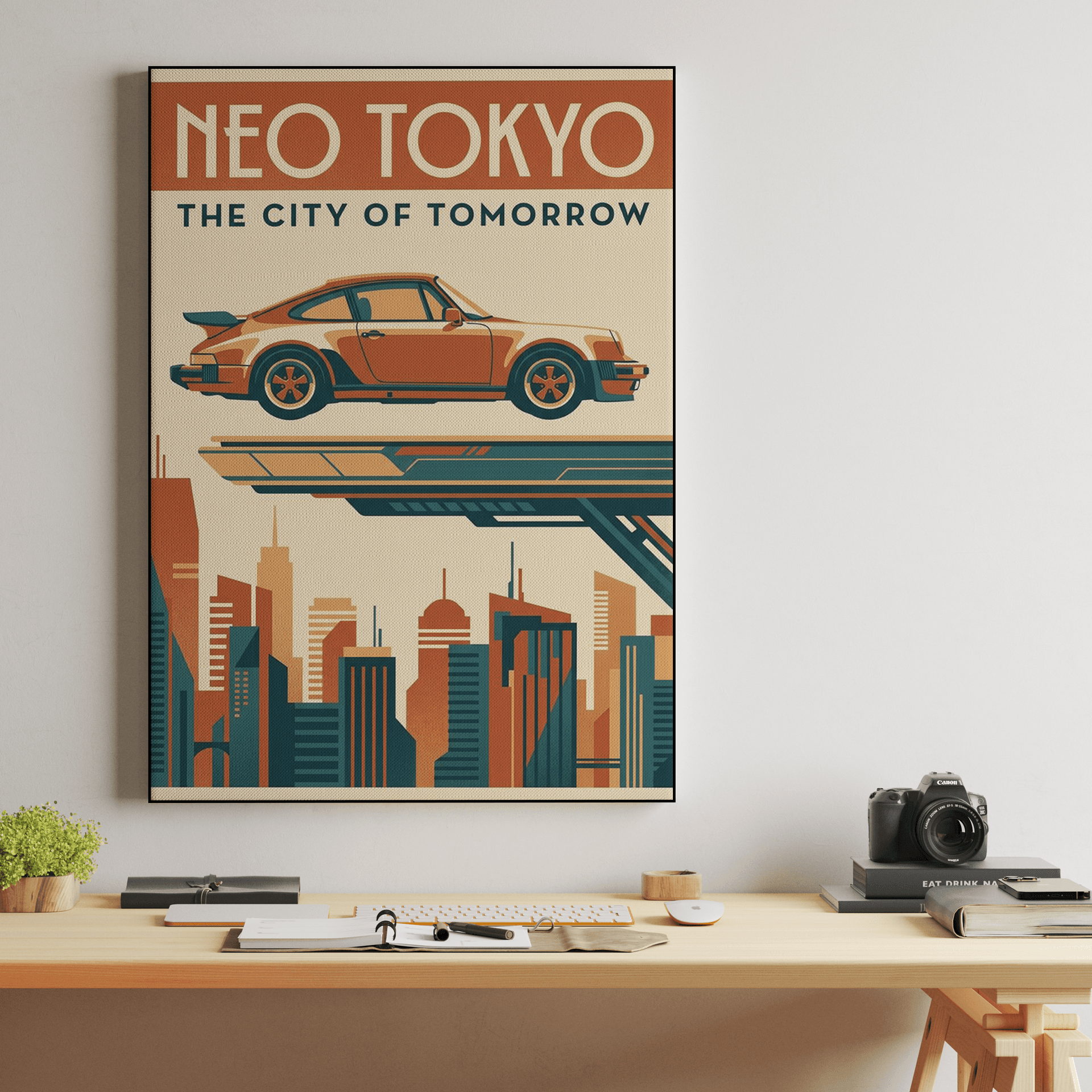 Neo Tokyo City of Tomorrow Porsche Poster