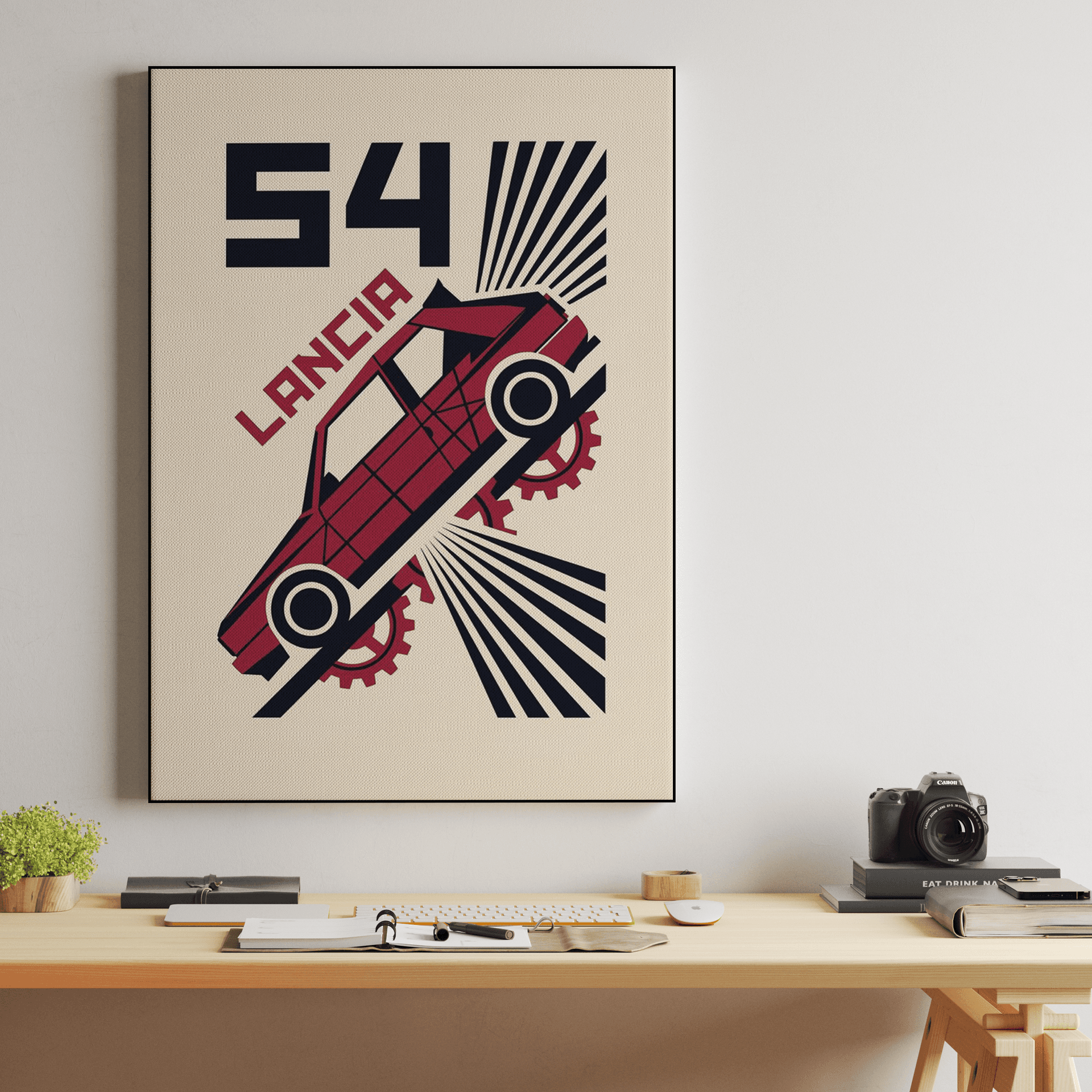 Lancia Delta S4 - Avant-Garde Constructivist Poster