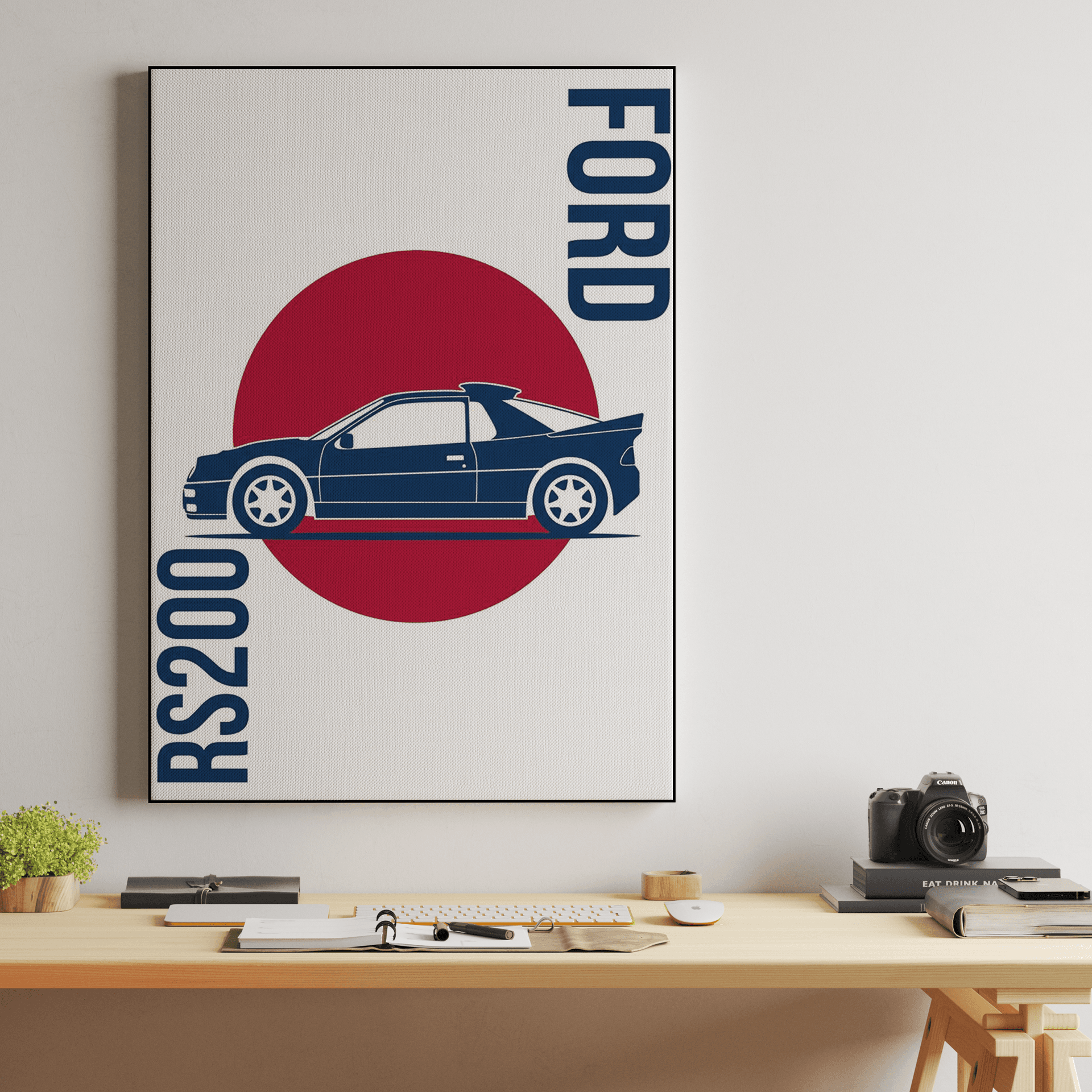 Minimalist Ford RS200 Rally Sun Poster