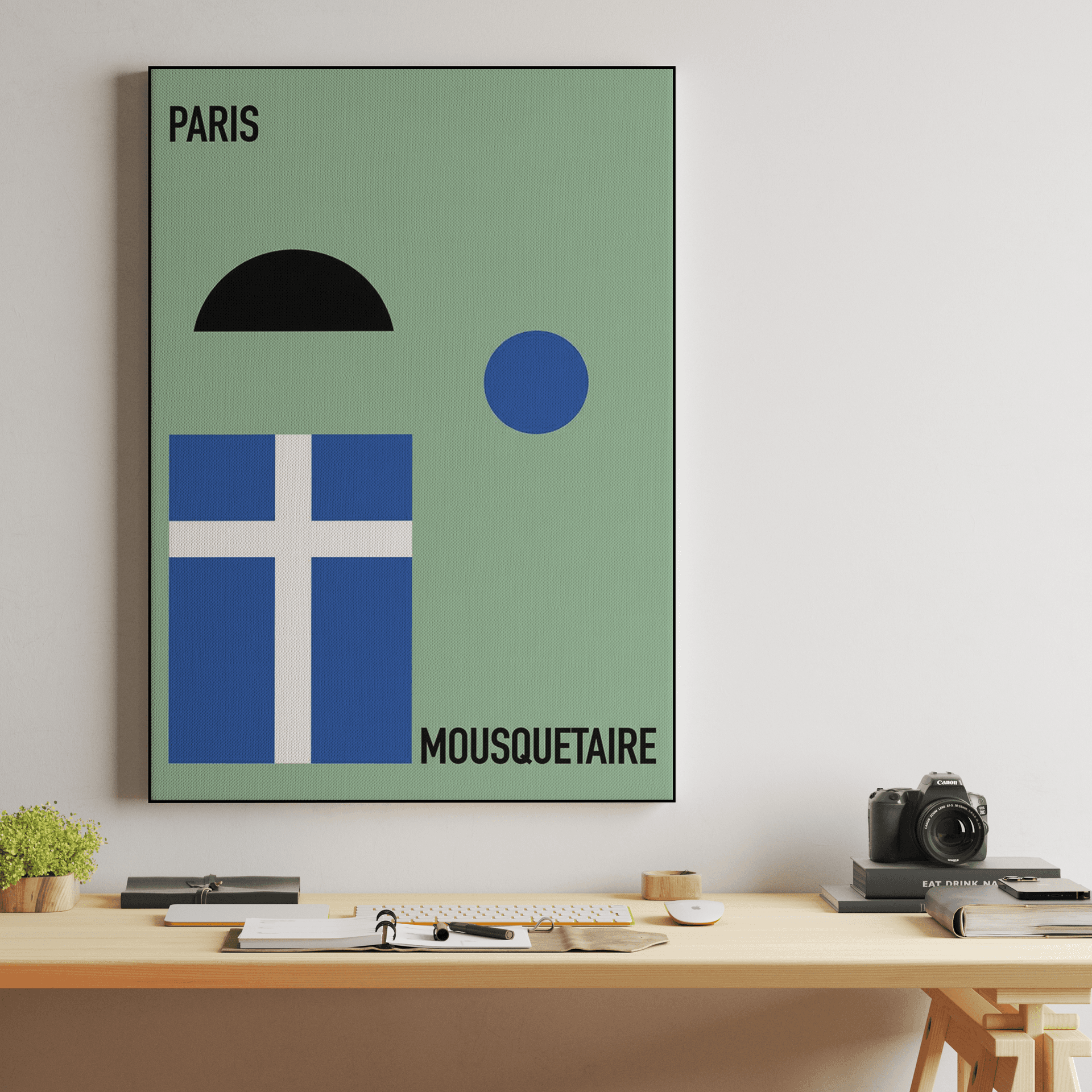 Bauhaus Mousquetaire: Abstract French Guard Art
