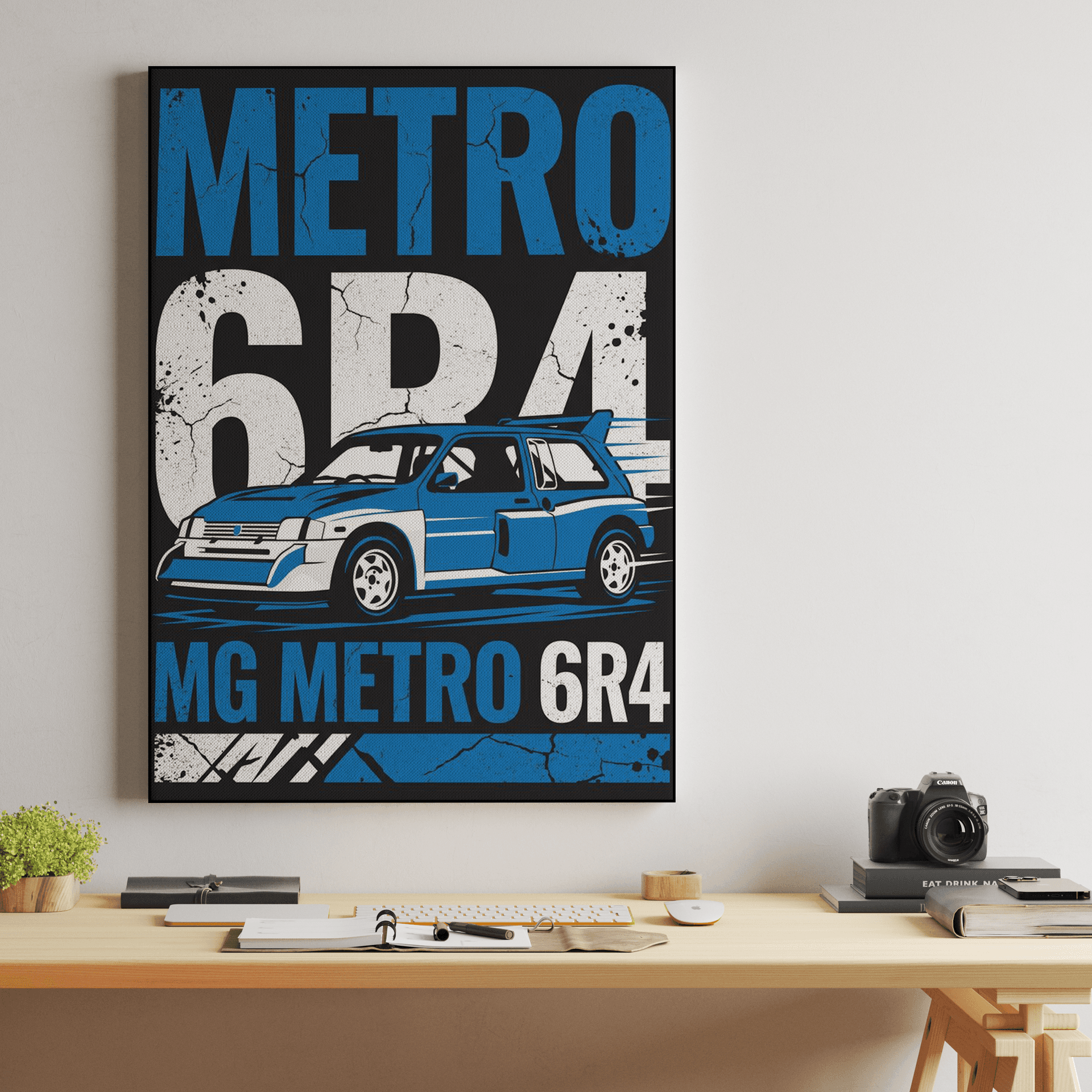 MG Metro 6R4 Distressed Typographic Art