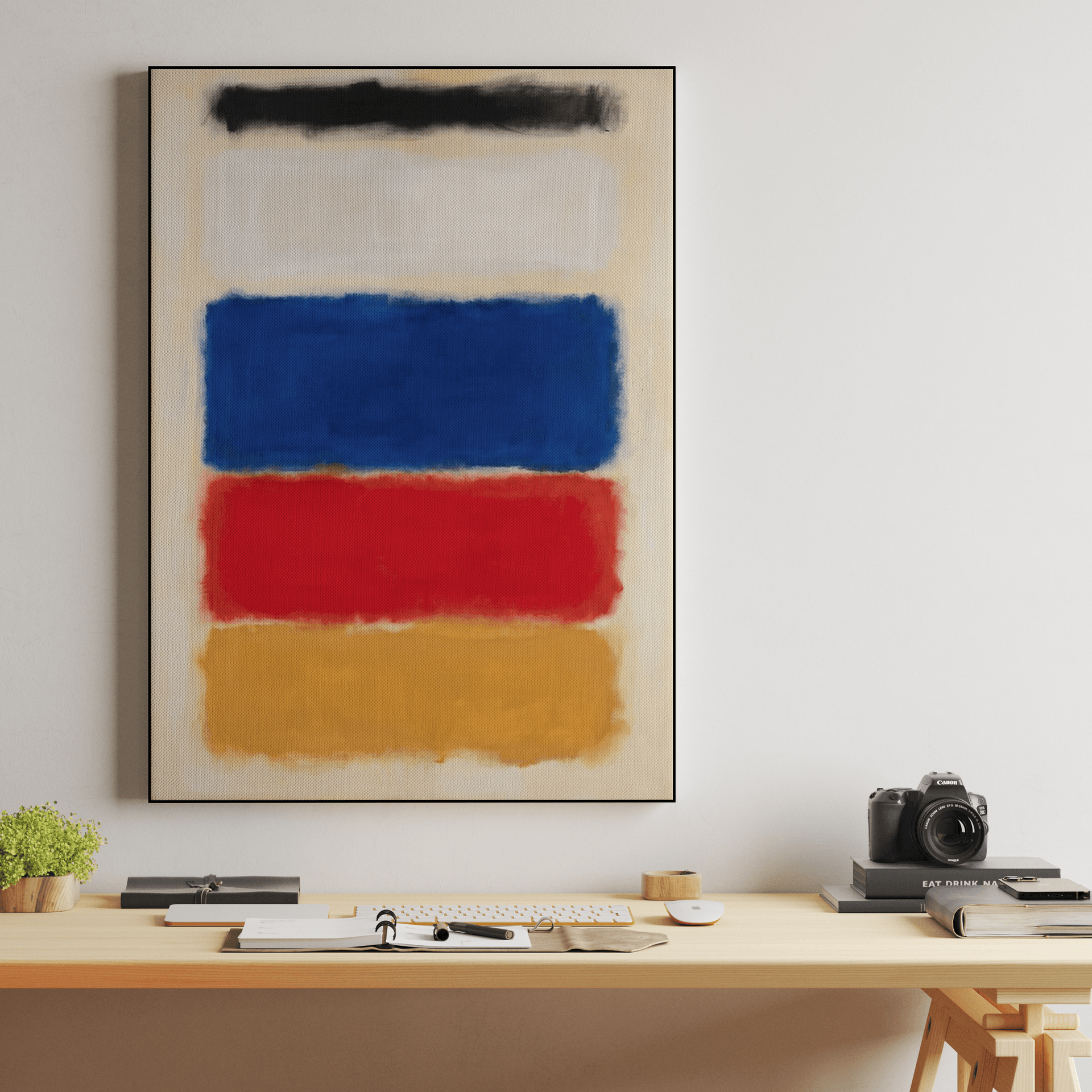 Harmony in Blue, Red and Yellow: Color Field Art