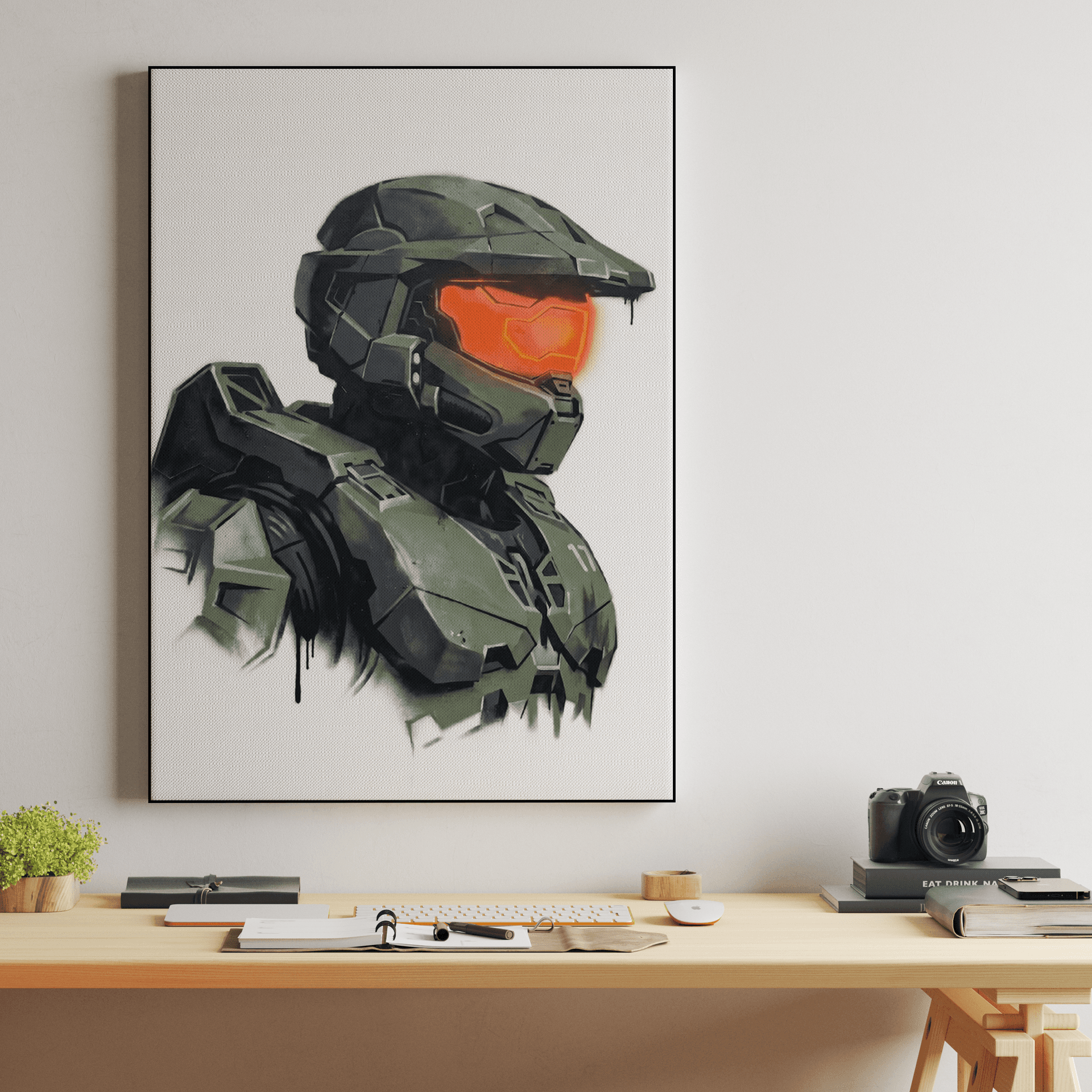 Master Chief Stencil Portrait