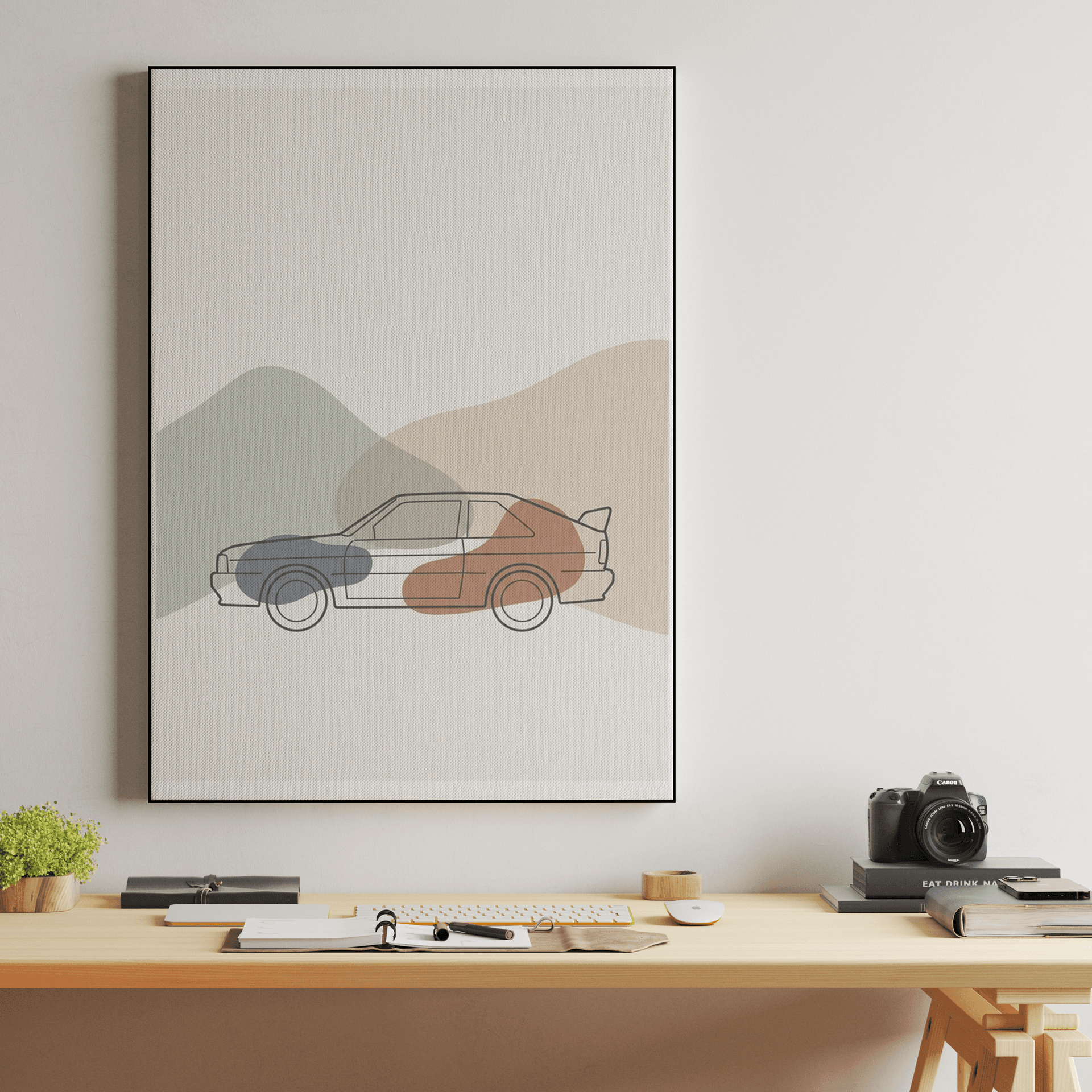 Minimalist Quattro - Audi Sport Quattro Line Art Poster