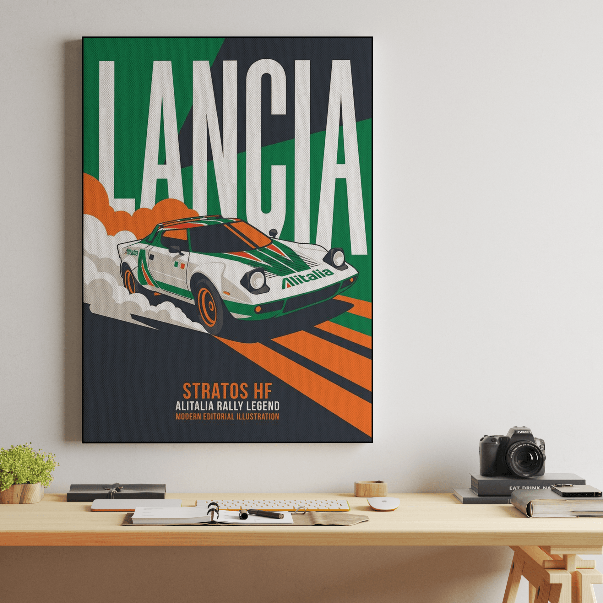 Lancia Stratos HF Alitalia Editorial Illustration