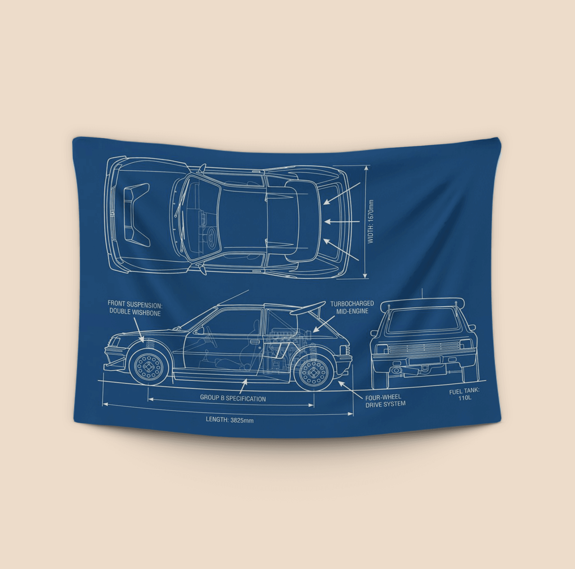 Peugeot 205 T16 Group B Blueprint