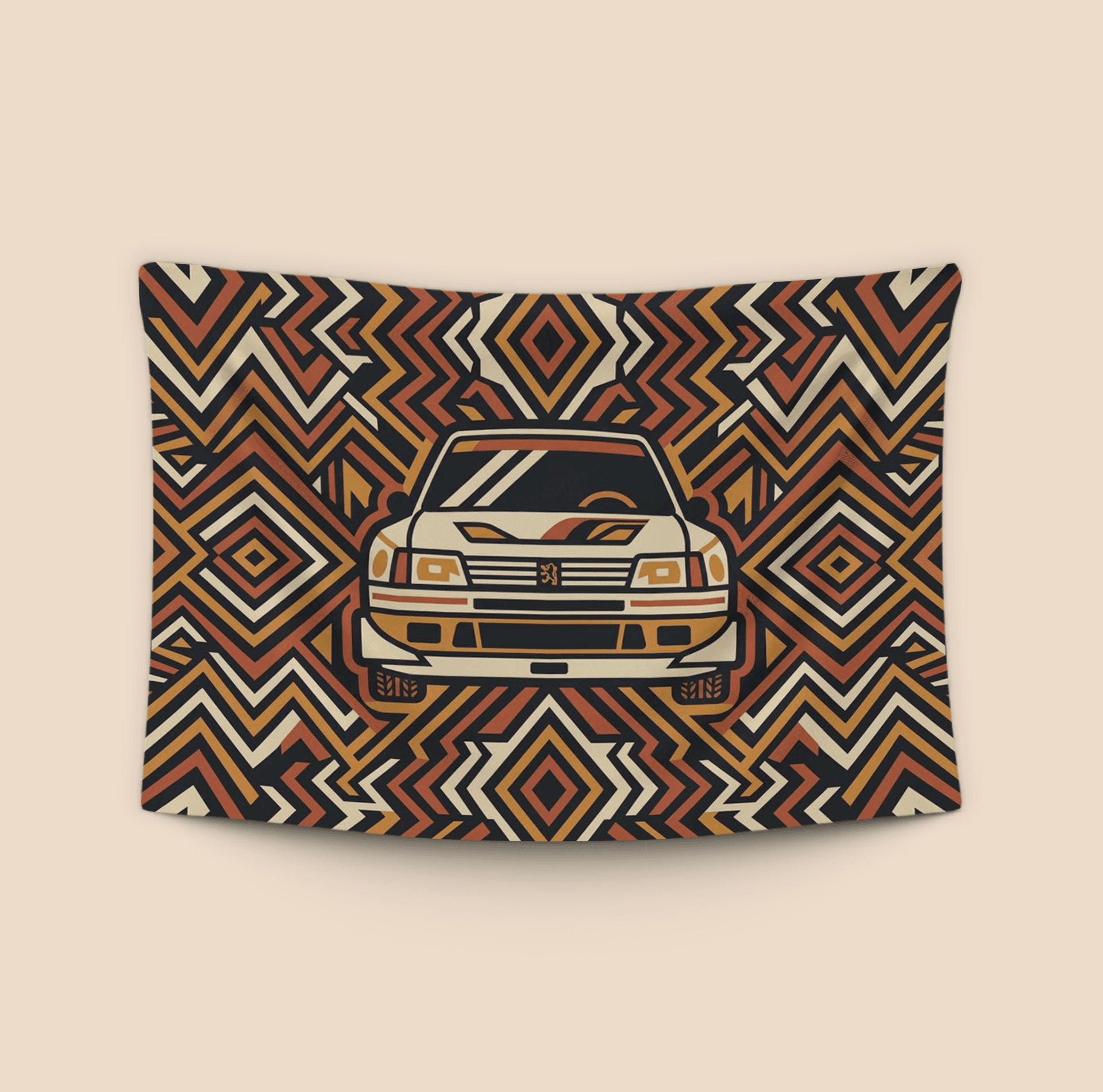 Peugeot 205 T16 Geometric Pattern Art