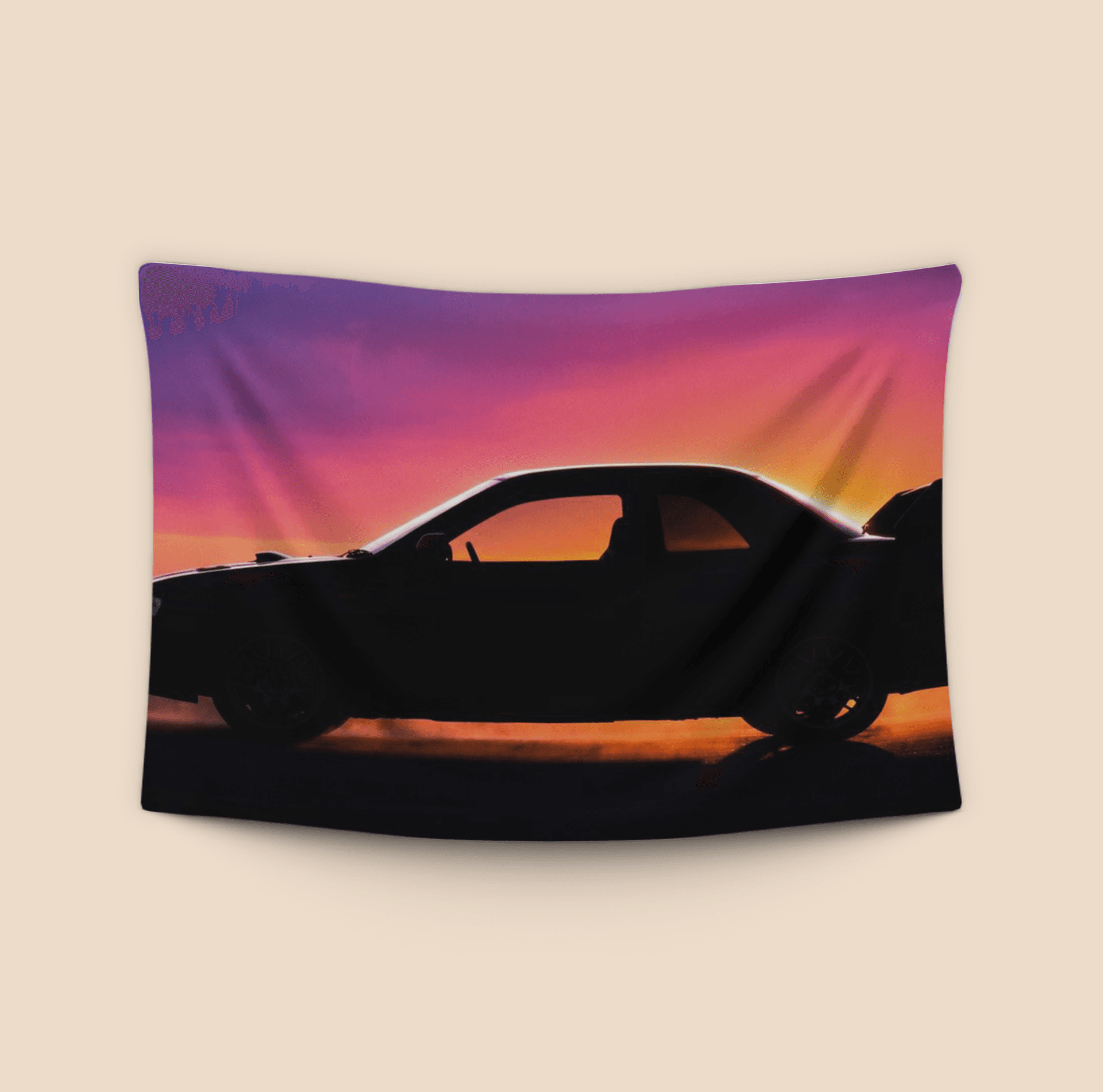 Subaru Impreza Sunset Silhouette Cinematic Art