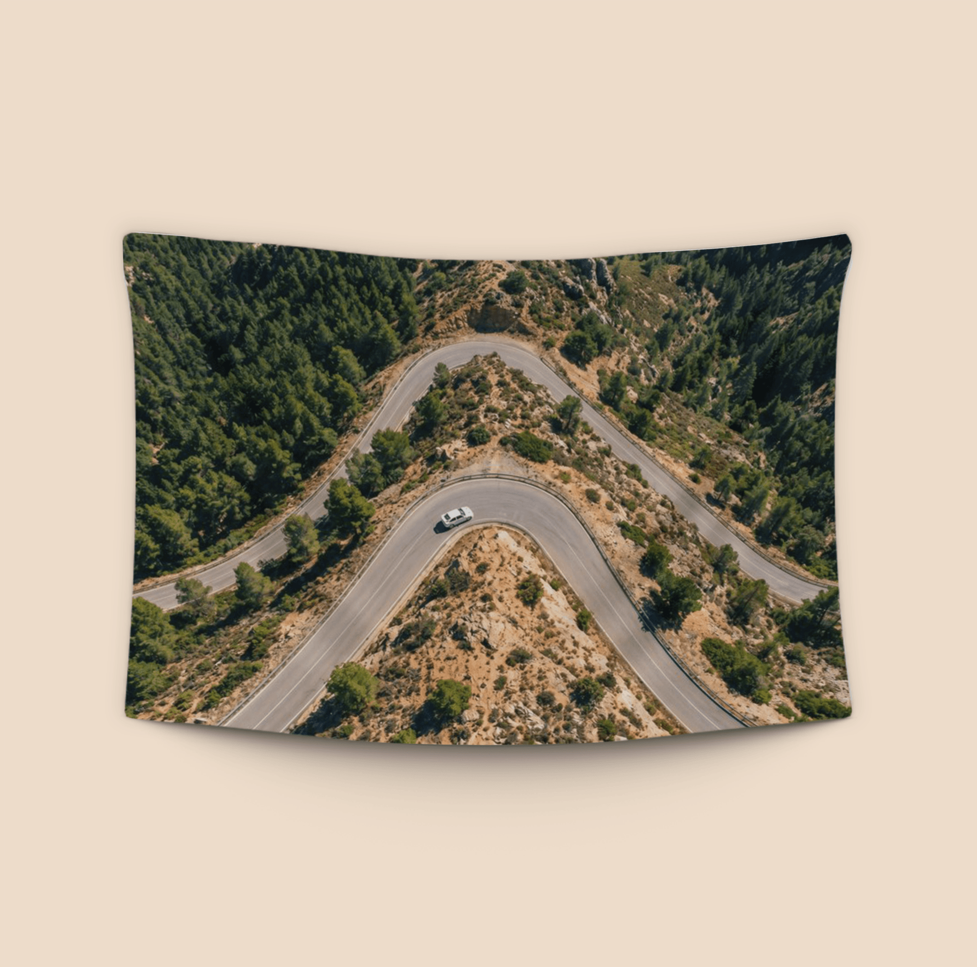 Alpine S-Curves - Winding Mountain Pass Aerial Photography
