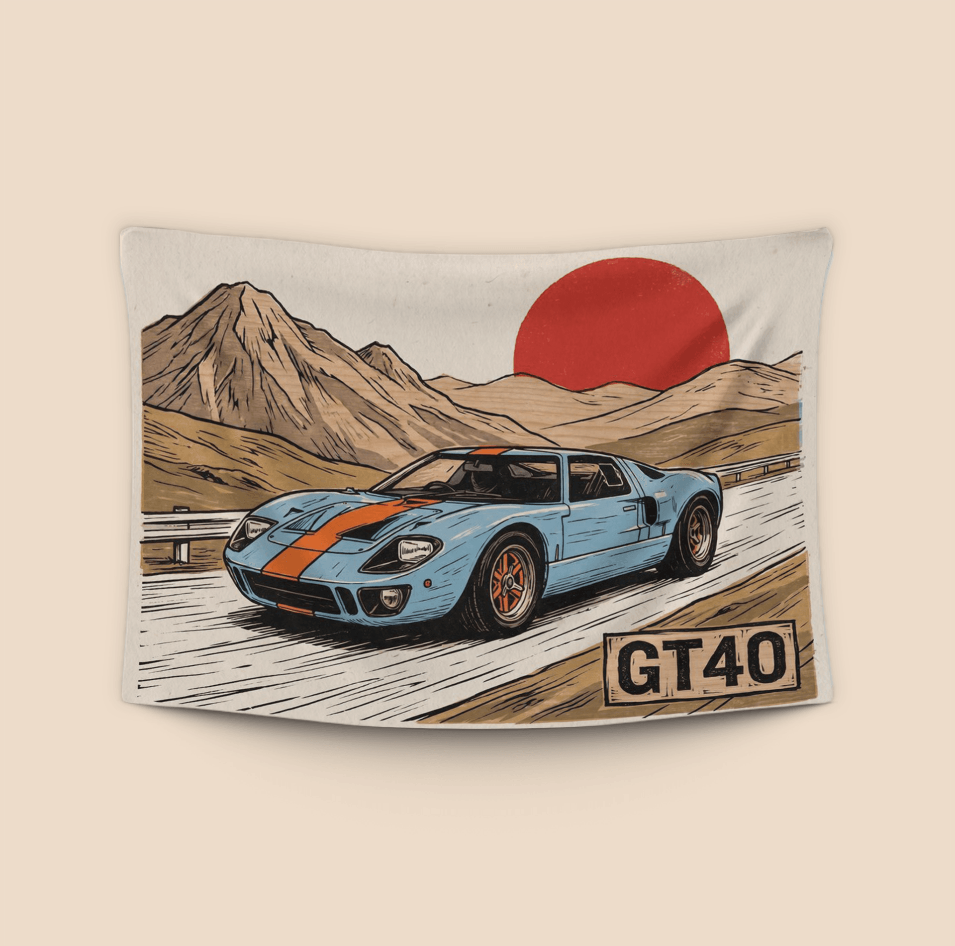 Ford GT40 Gulf Japanese Woodblock Edition