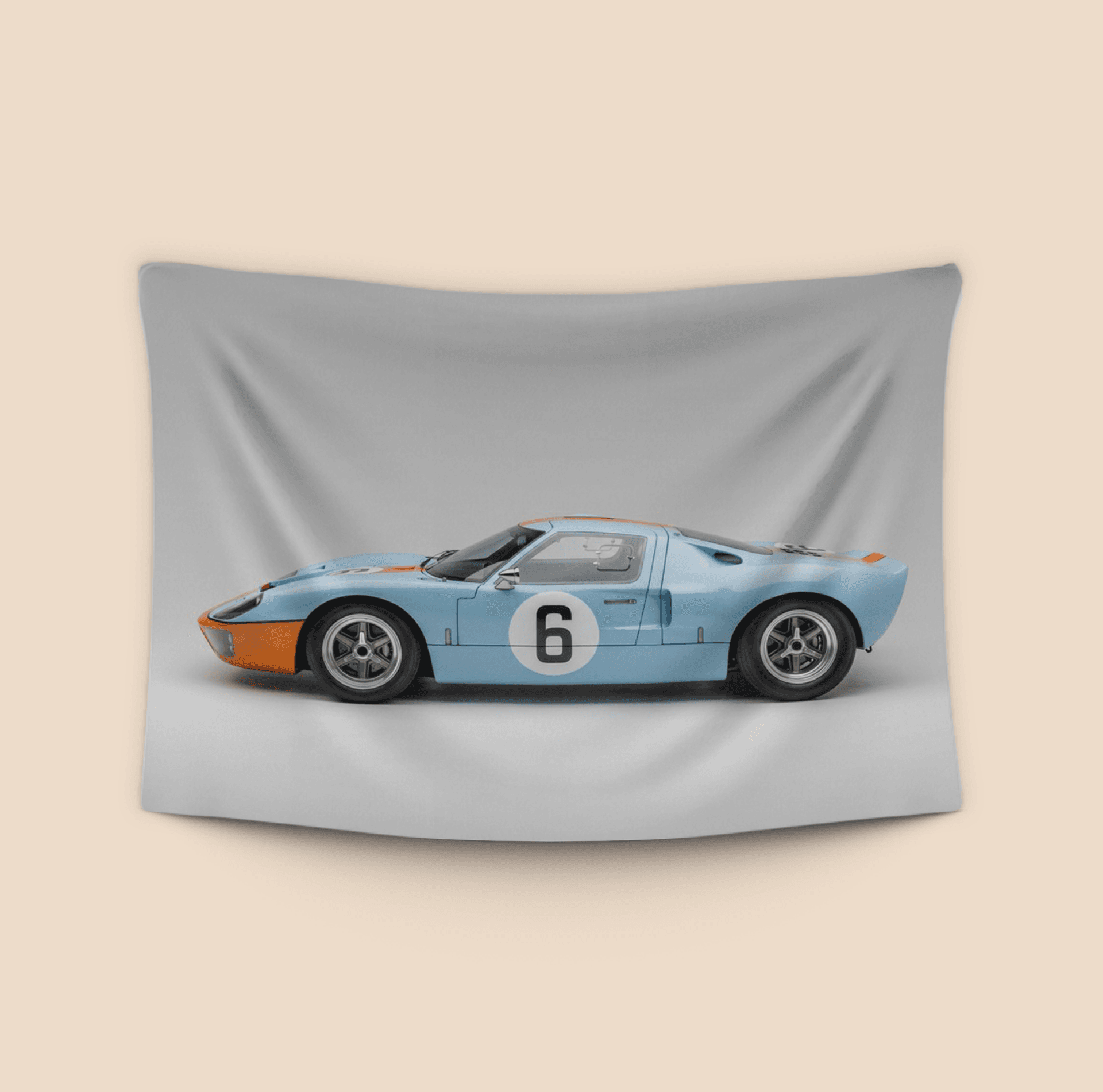 Ford GT40 Gulf Livery Number 6 Studio Shot