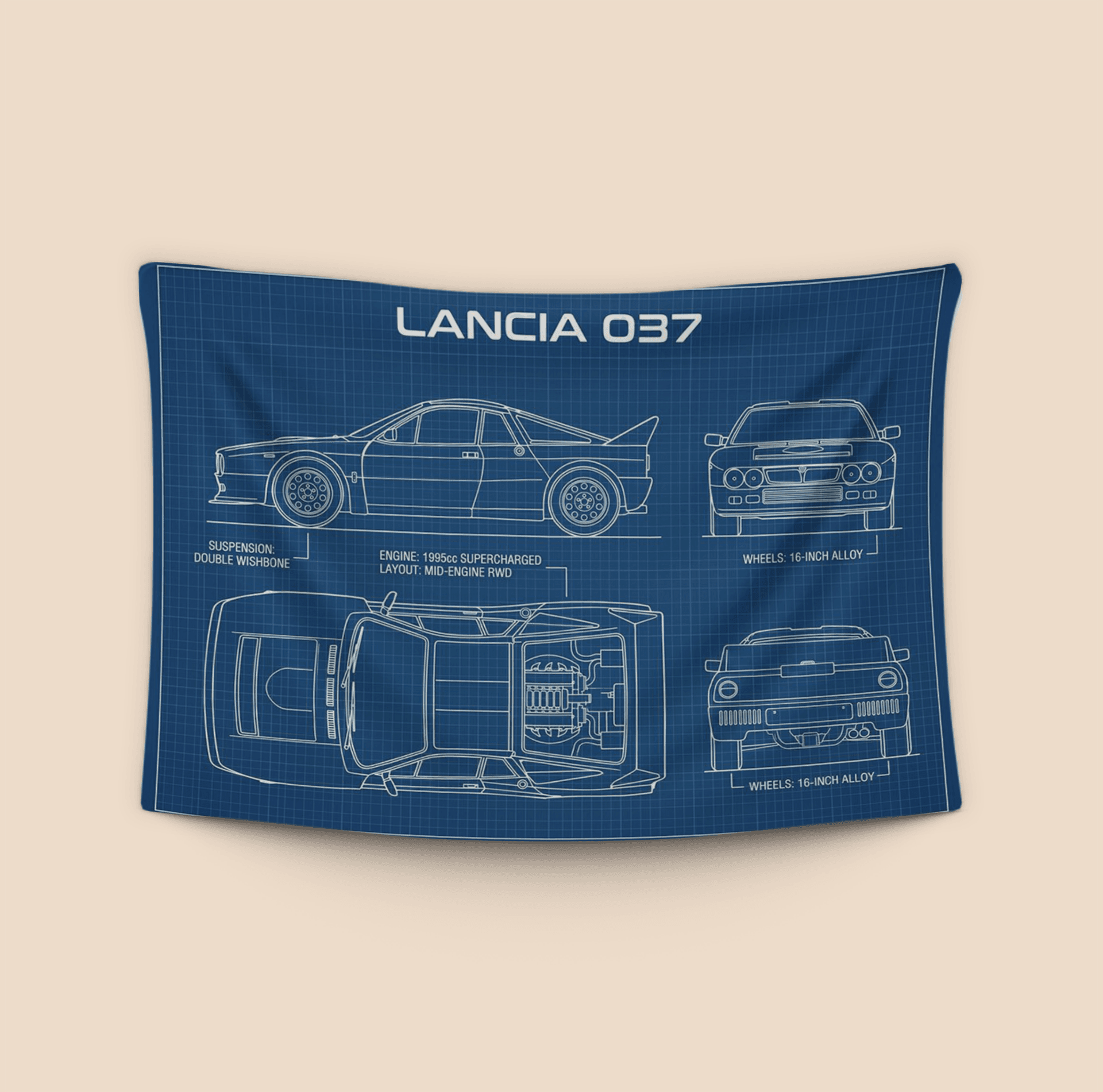 Lancia 037 Blueprint Schematic