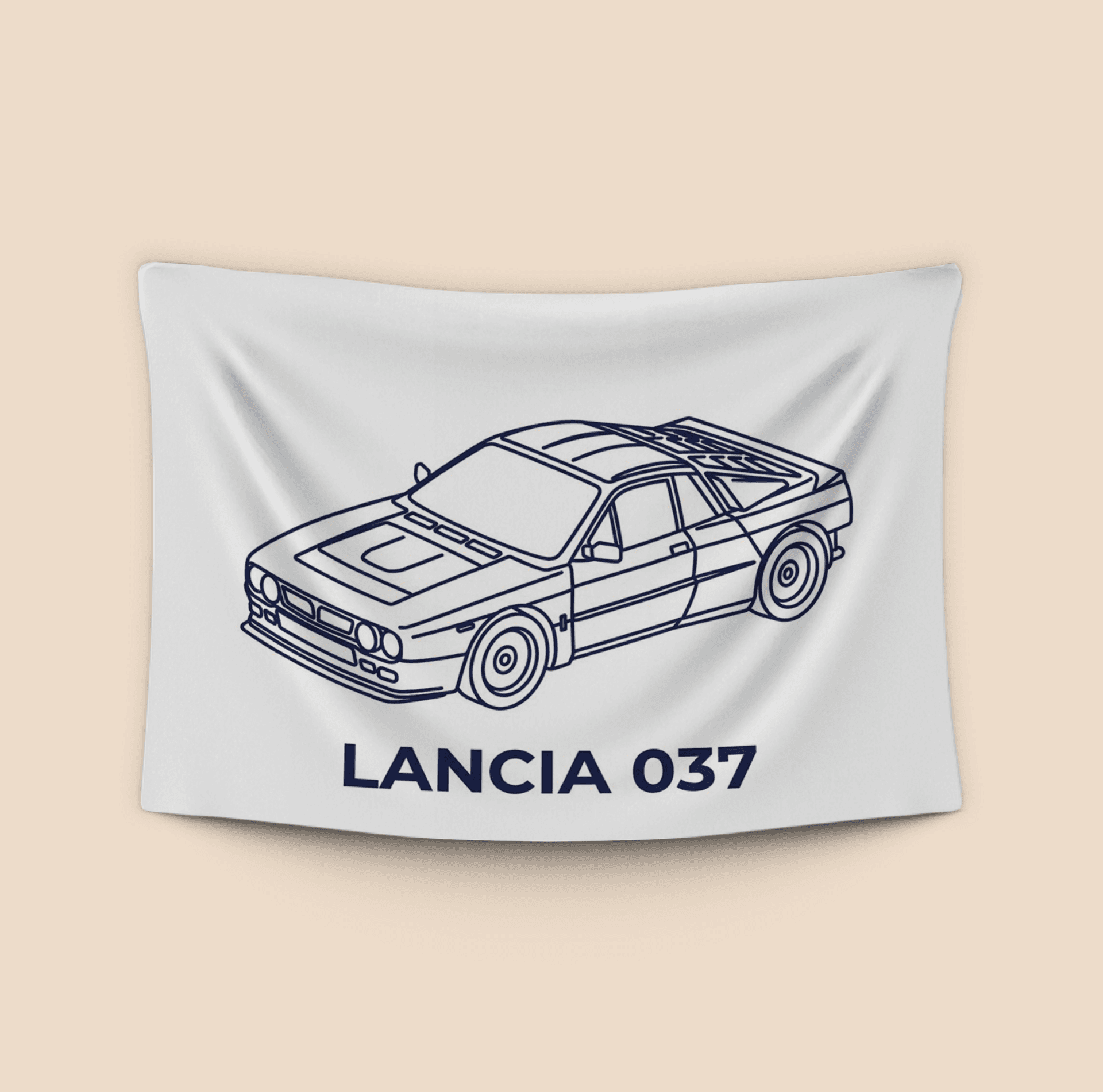 Lancia 037 Minimalist Line Art