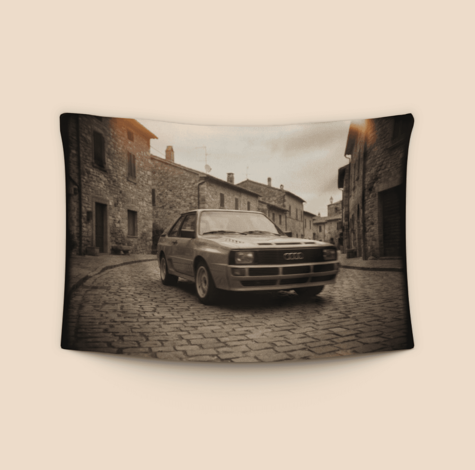 Audi Sport Quattro Sepia Village Cobblestone Photography