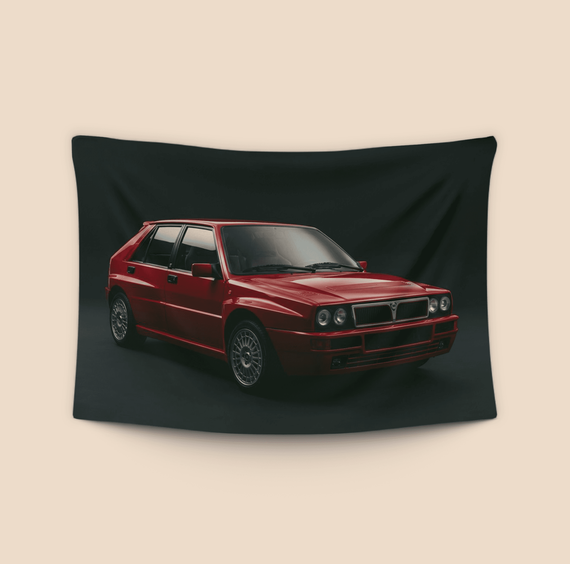 Lancia Delta HF Integrale Red Studio Portrait