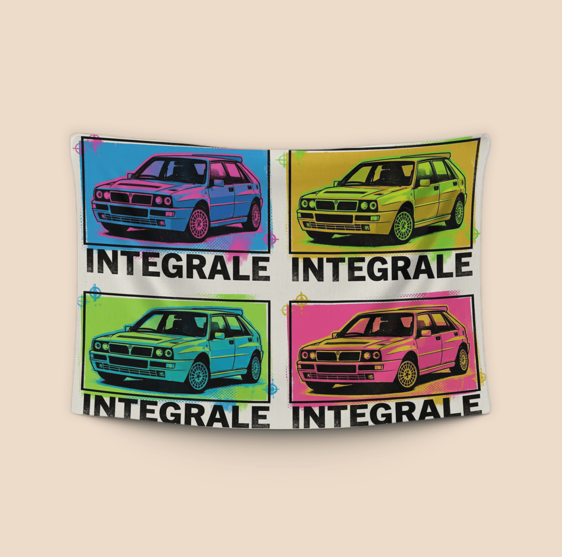 Lancia Delta Integrale Warhol Pop Art Poster