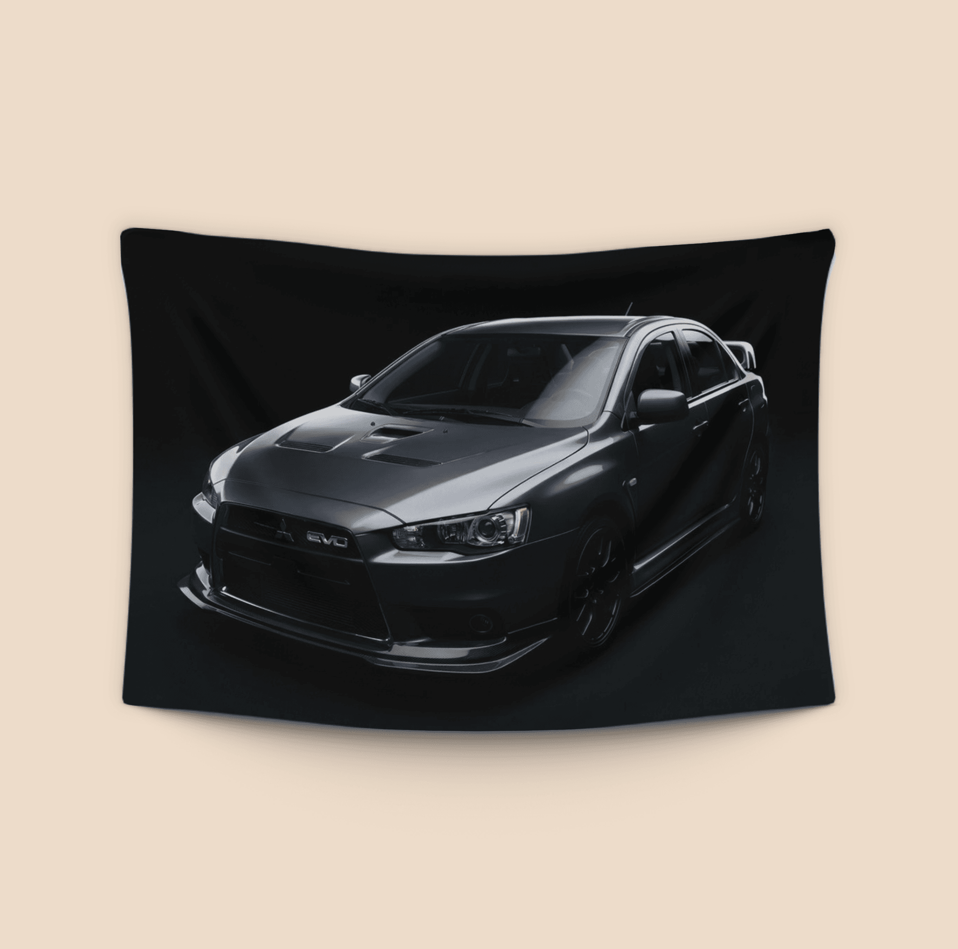 Mitsubishi Lancer Evolution X Gunmetal Grey Studio Portrait