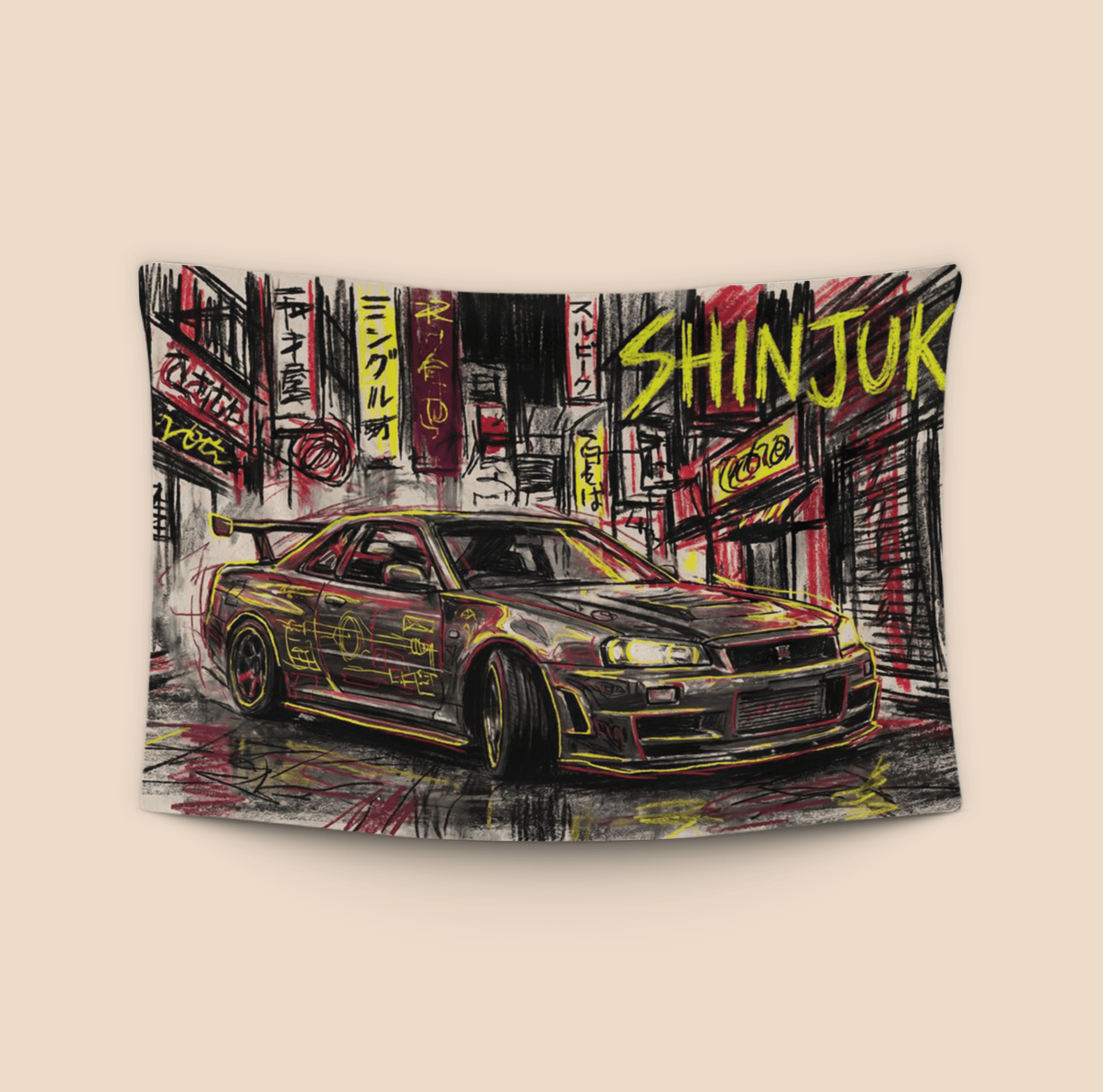 Shinjuku Raw: Nissan Skyline GT-R R34 Sketch