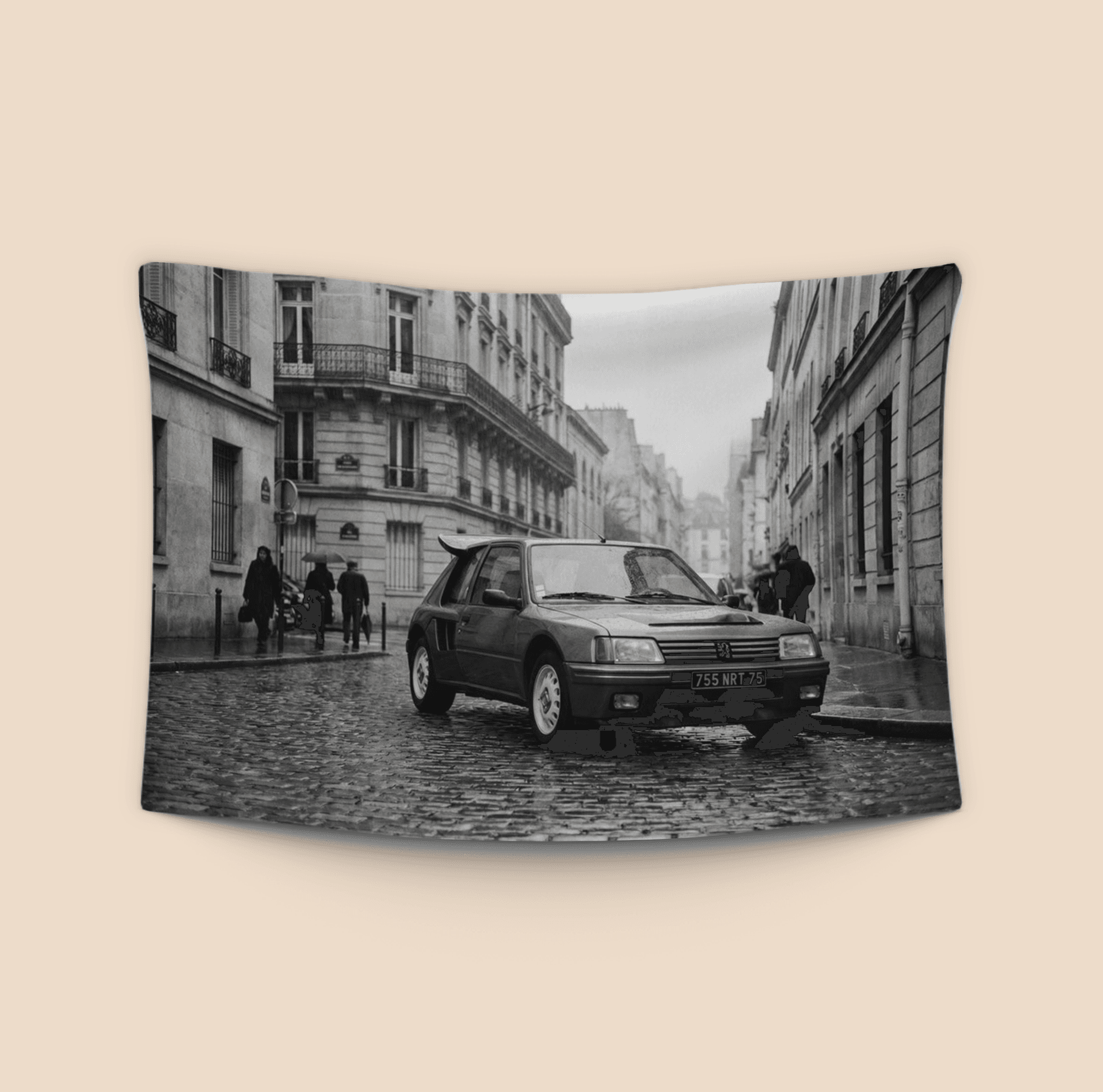 Rainy Paris - Peugeot 205 T16 on Cobblestone