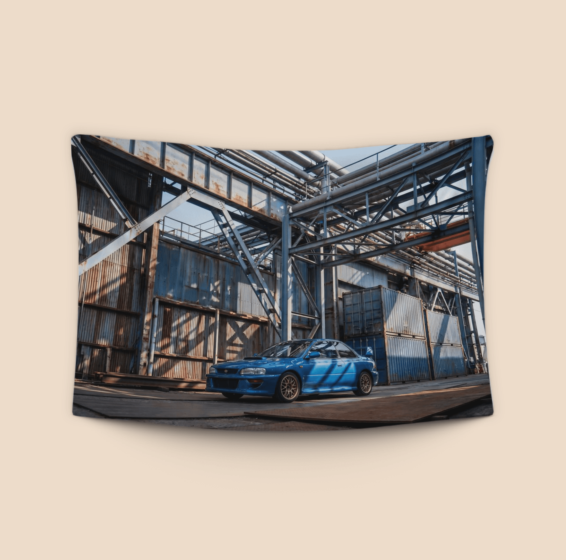 Steel & STi - Subaru Impreza 22B in the Industrial Yard