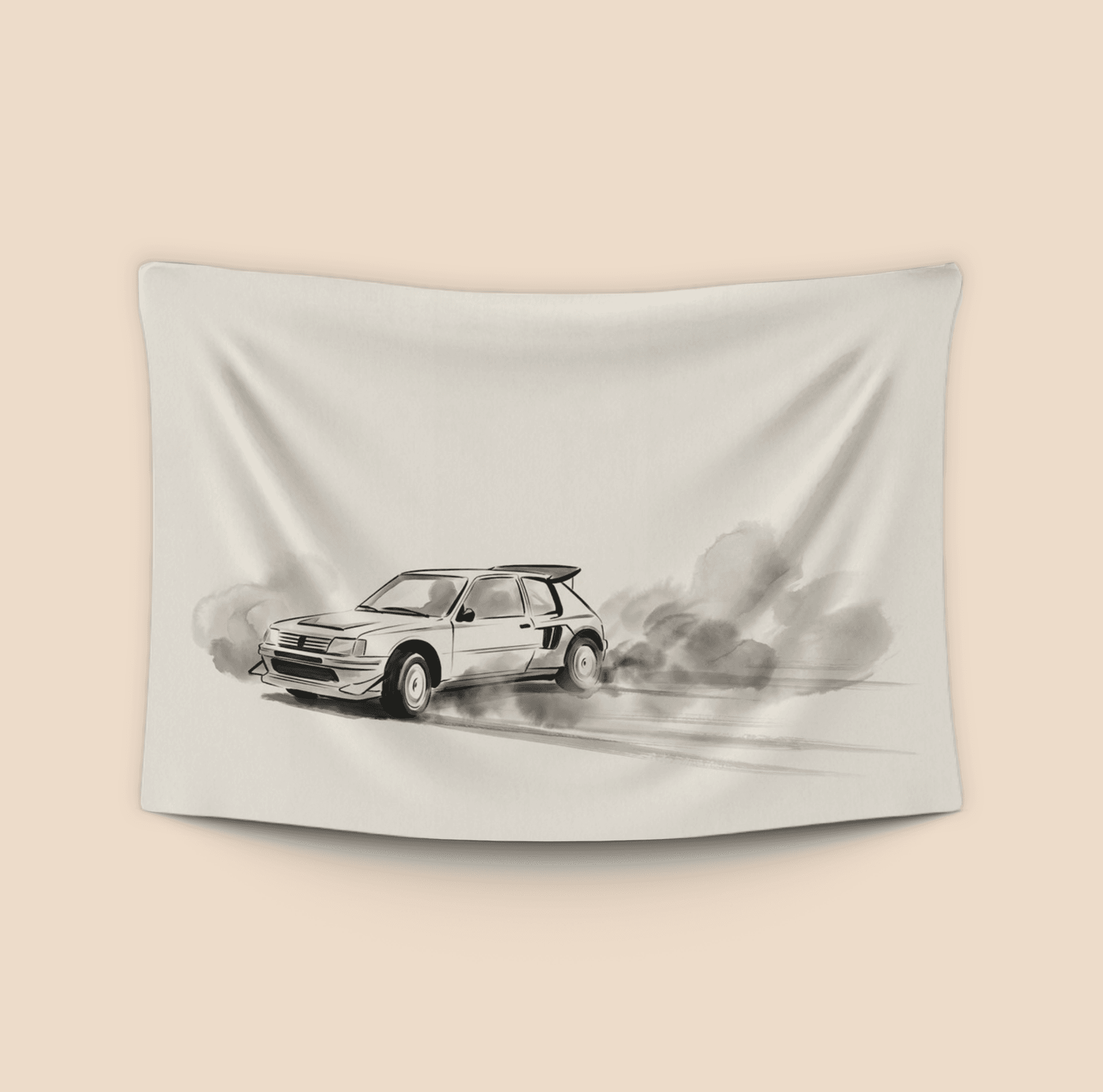 Peugeot 205 T16 Sumi-e Ink Wash