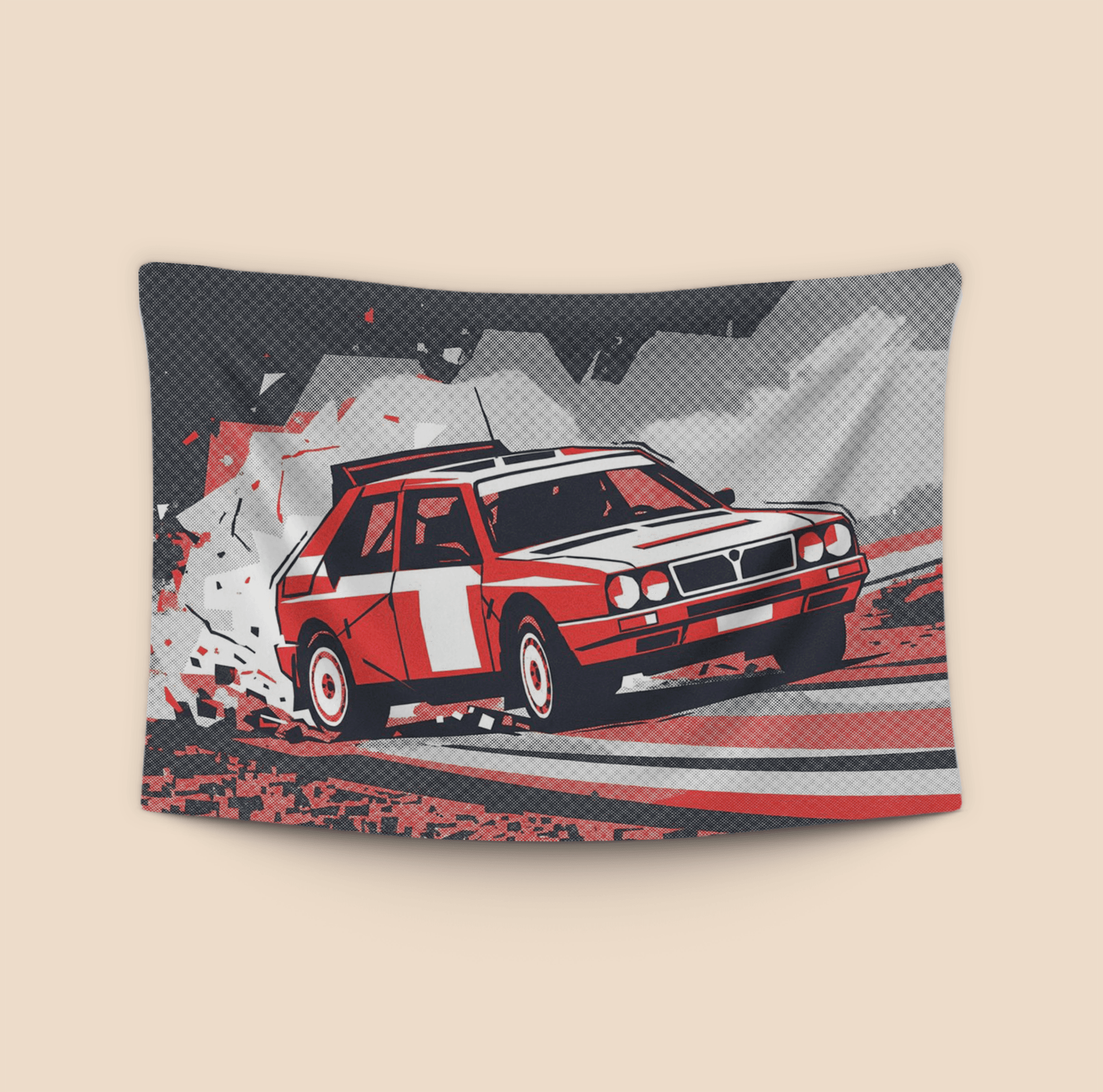 Lancia Delta S4 Halftone Pop Art