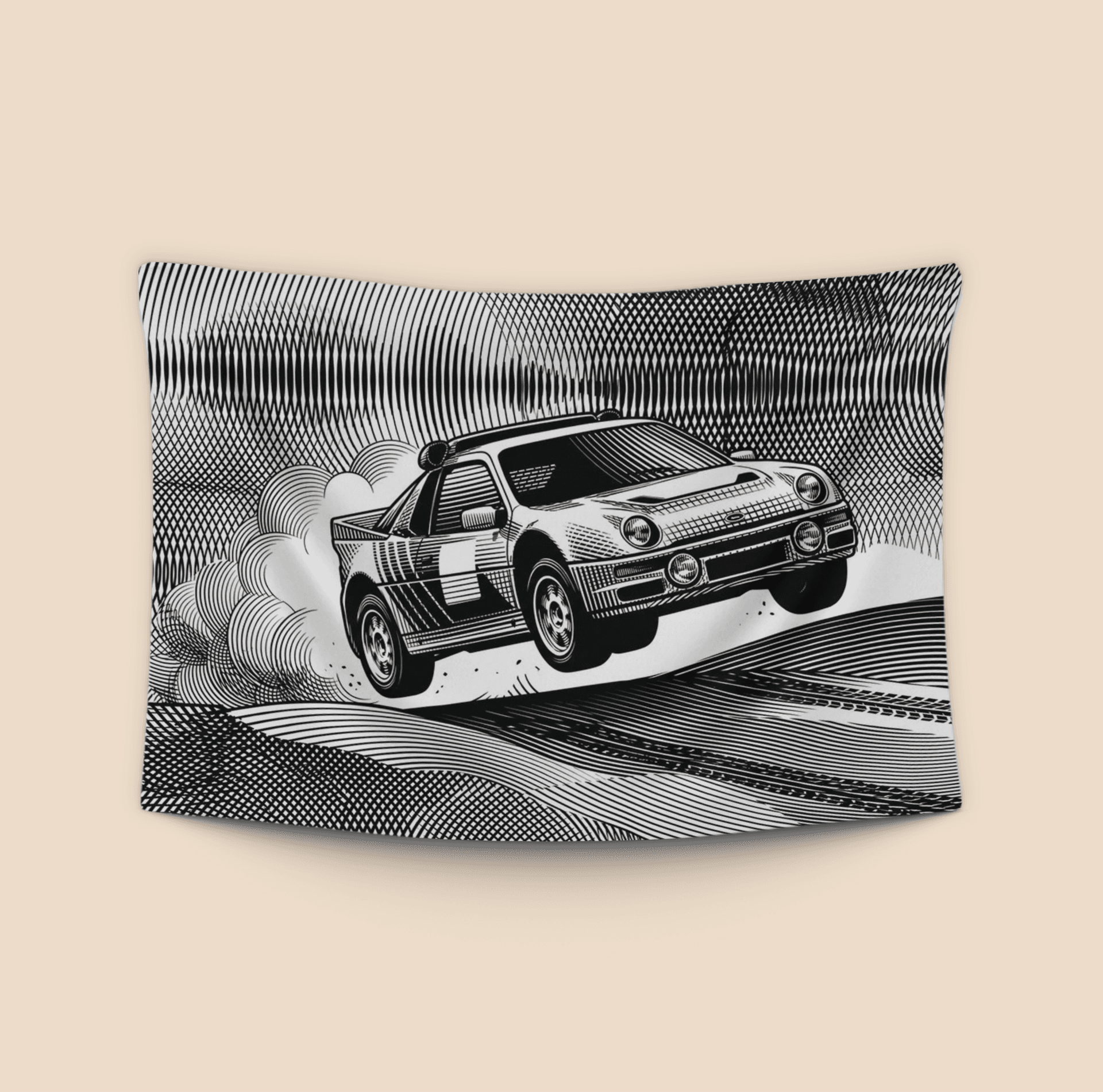 Ford RS200 Airborne Woodcut
