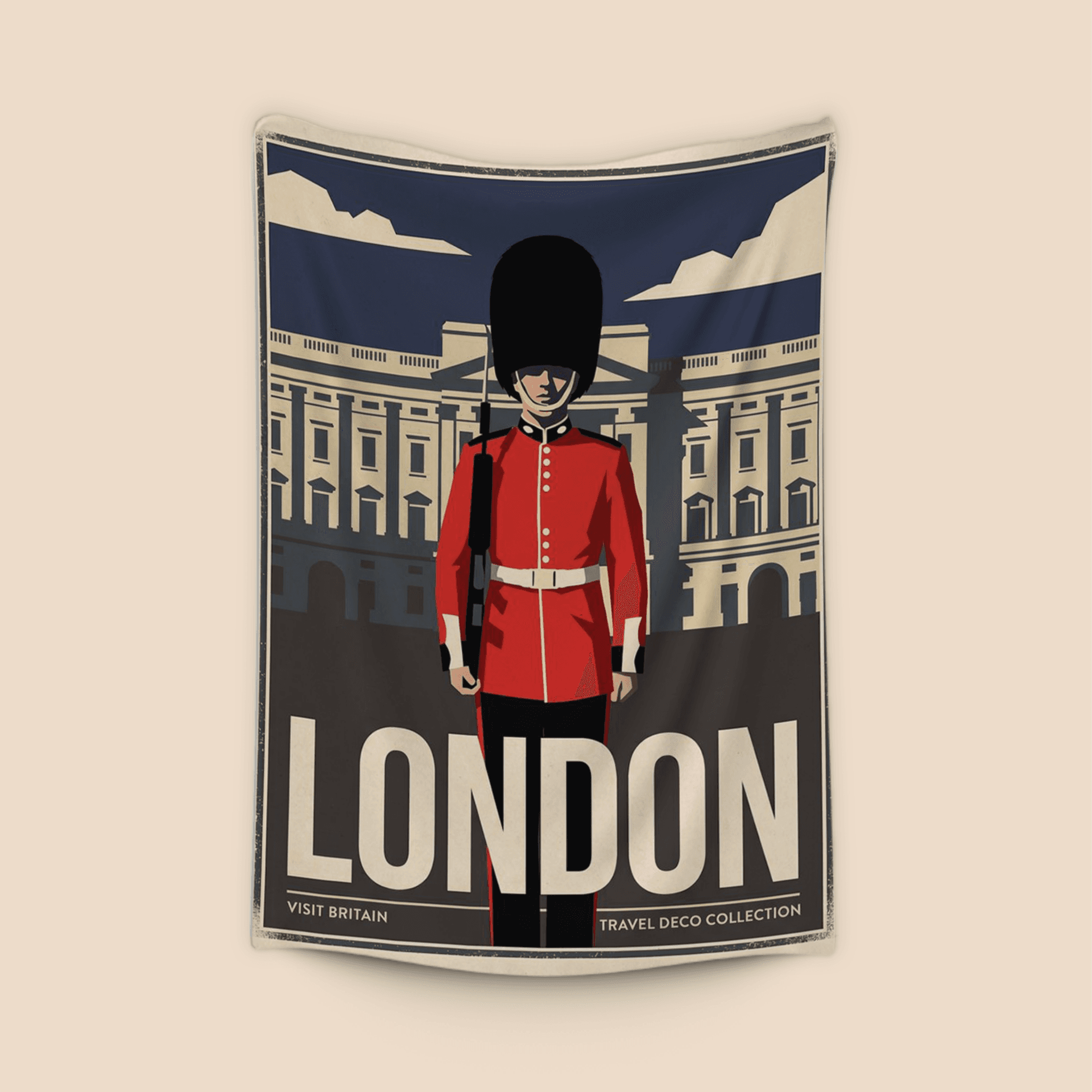 London Art Deco Poster: Royal Guard at Buckingham Palace