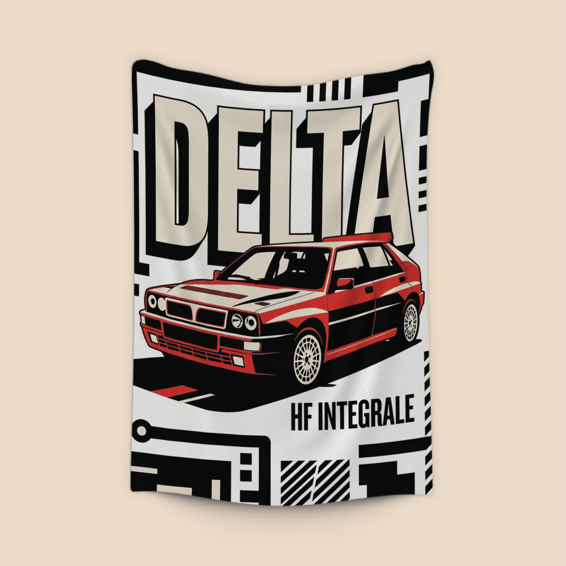Lancia Delta HF Integrale Bold Graphic Poster
