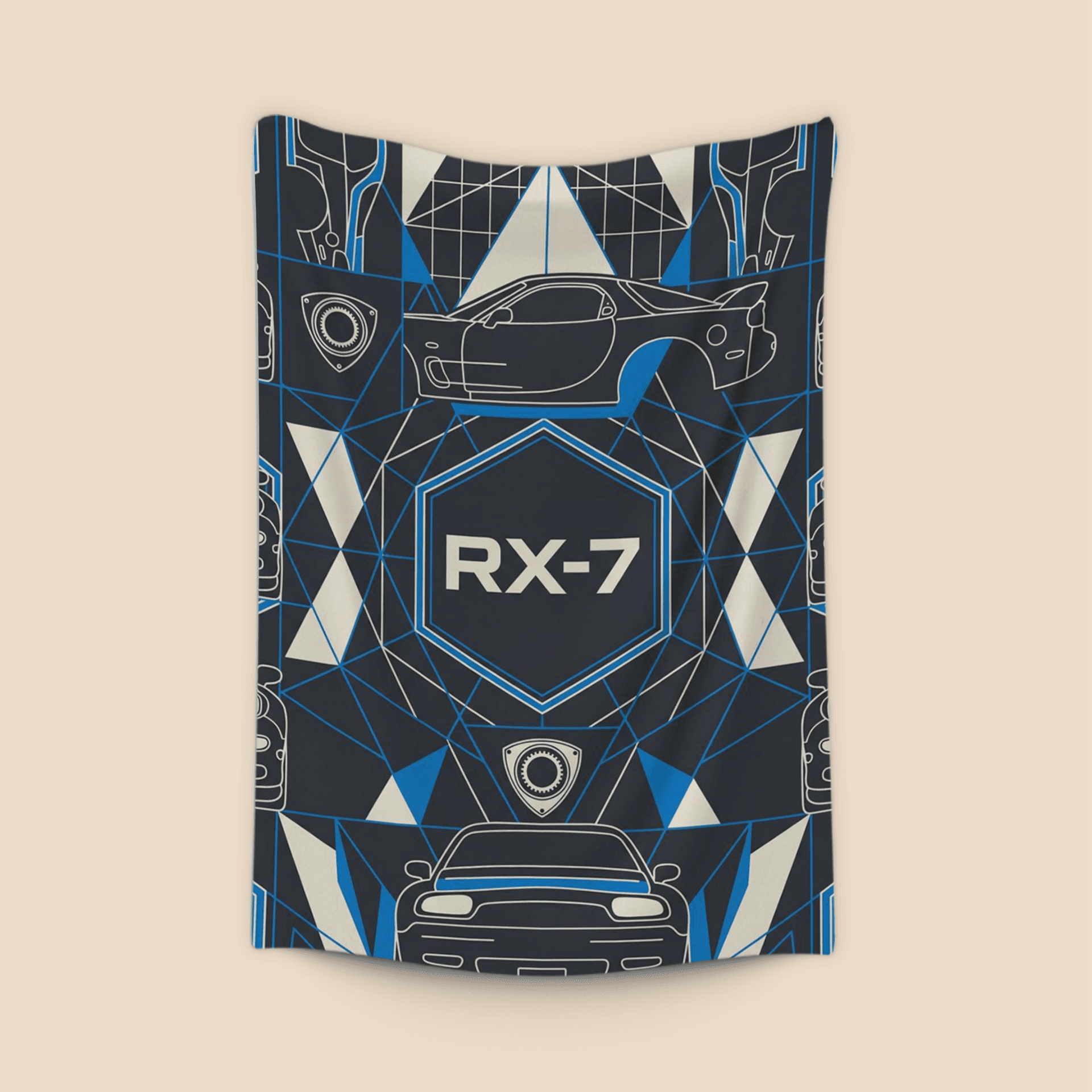 Geometric RX-7 FD3S Pattern Art