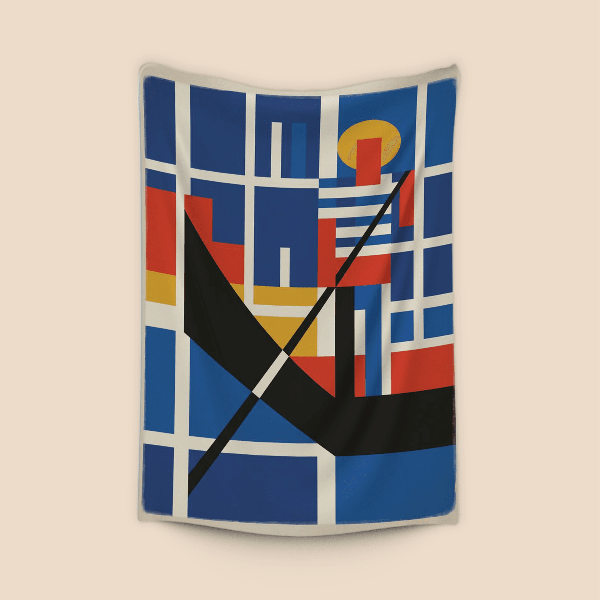 De Stijl Venezia: Abstract Venetian Gondola Art