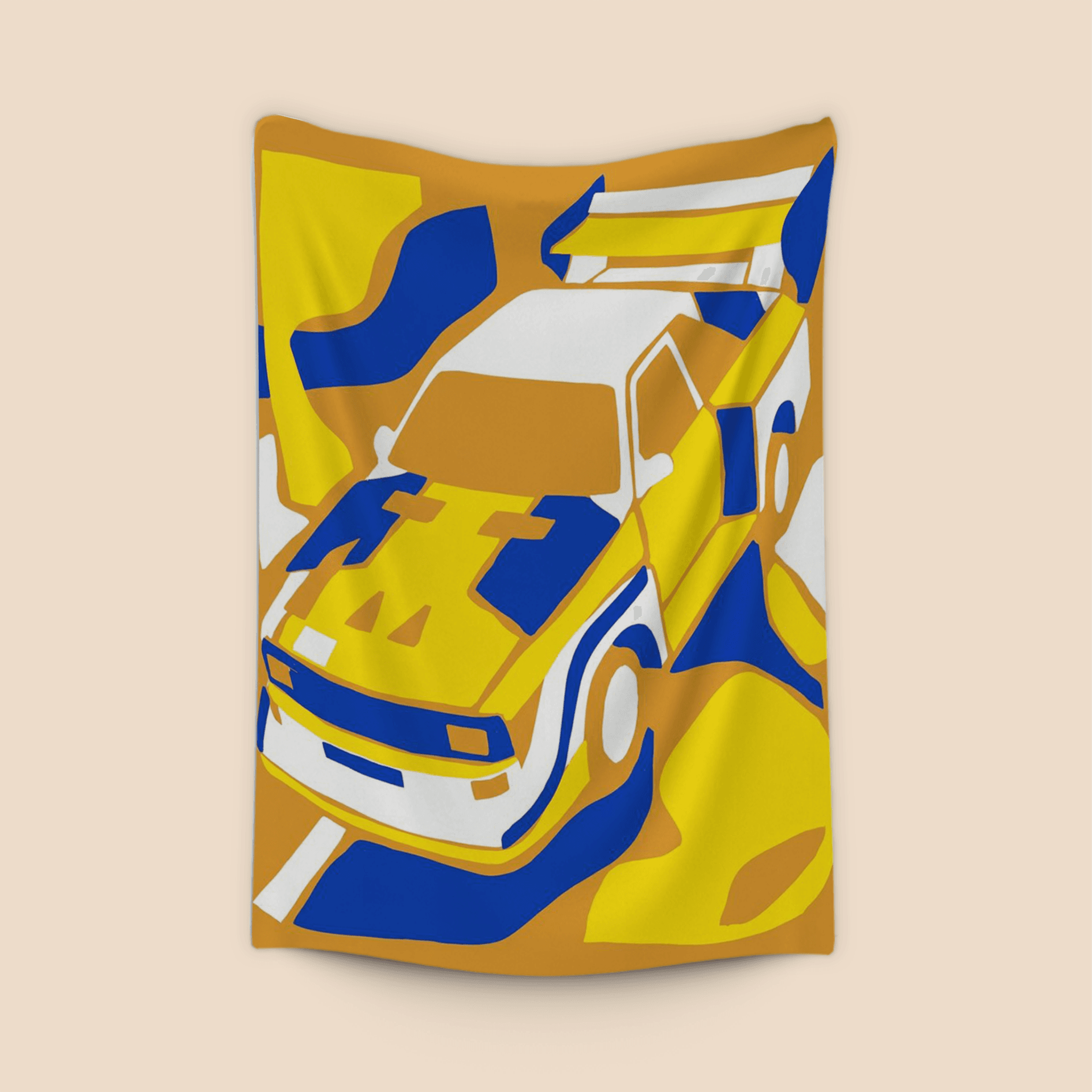 Minimalist S1 Rally Icon: Bold Flat Art