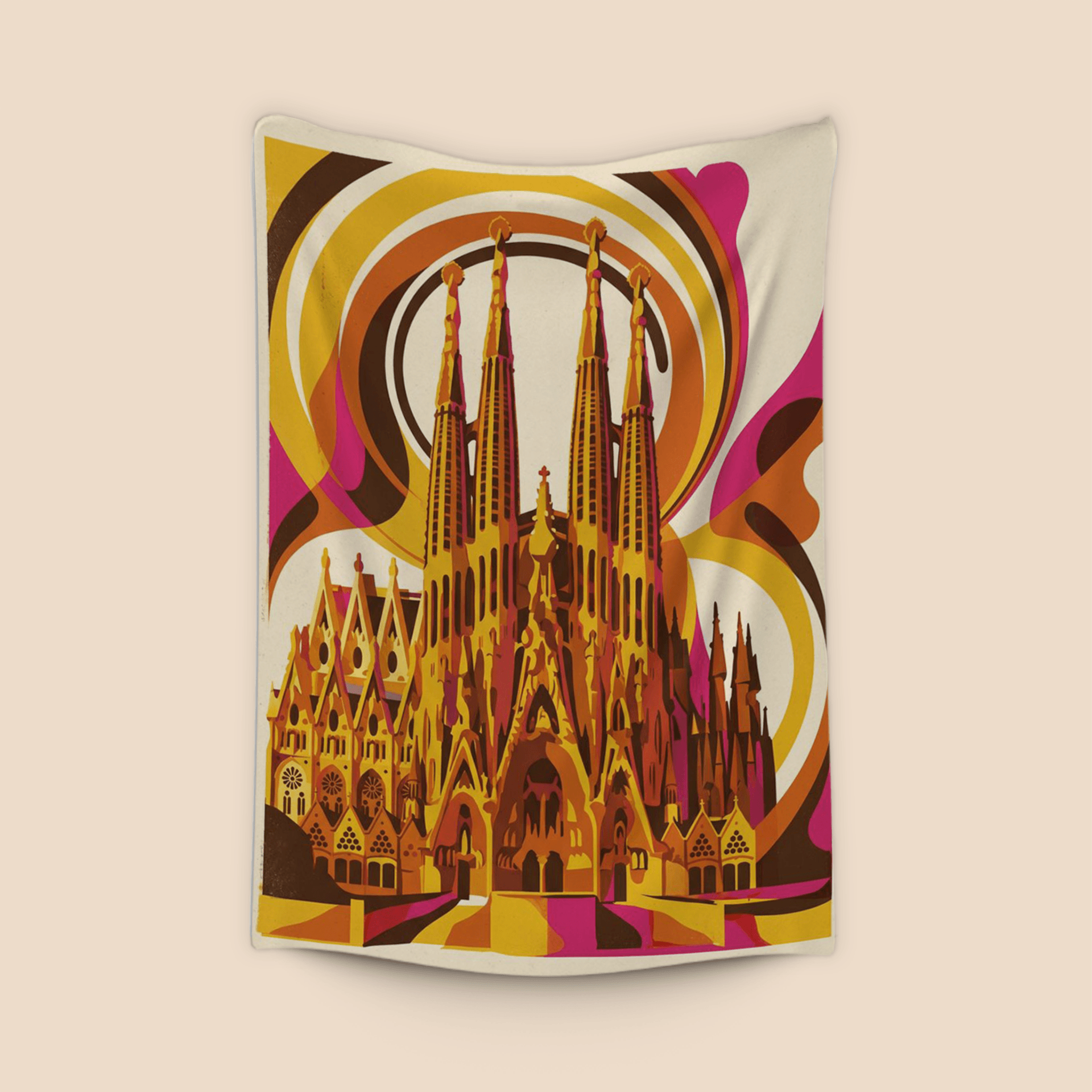 Sagrada Familia Psychedelic Sunset