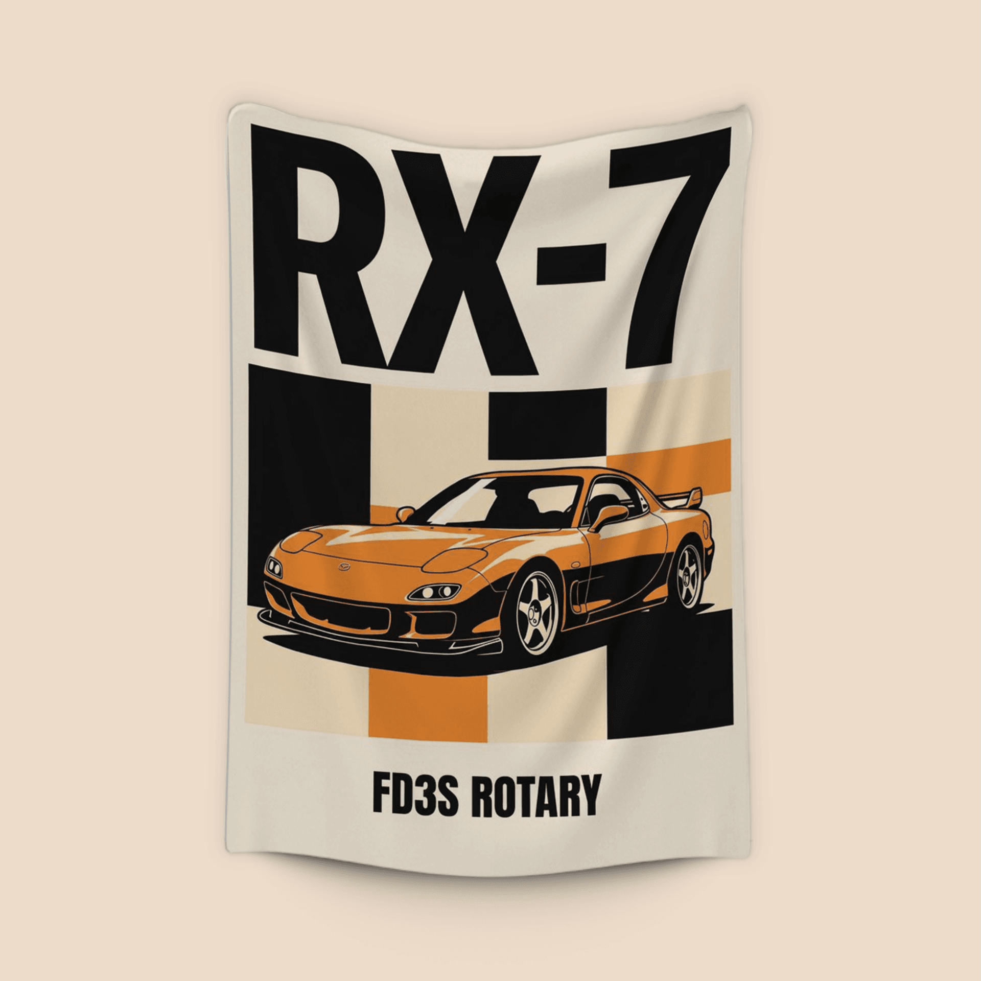 RX-7 FD3S Rotary Retro Graphic