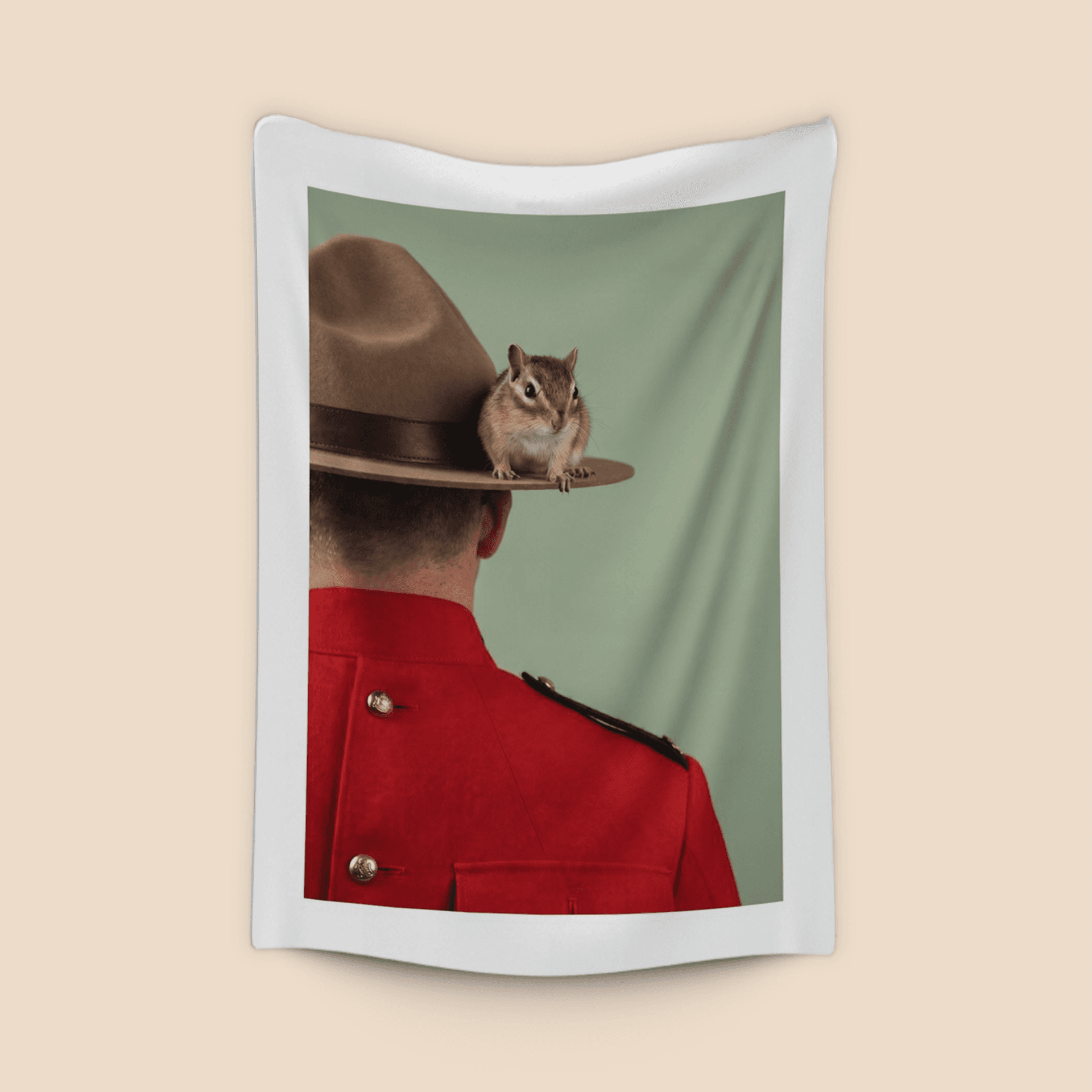 The Mountie's Guest: Canadian Guard and Chipmunk