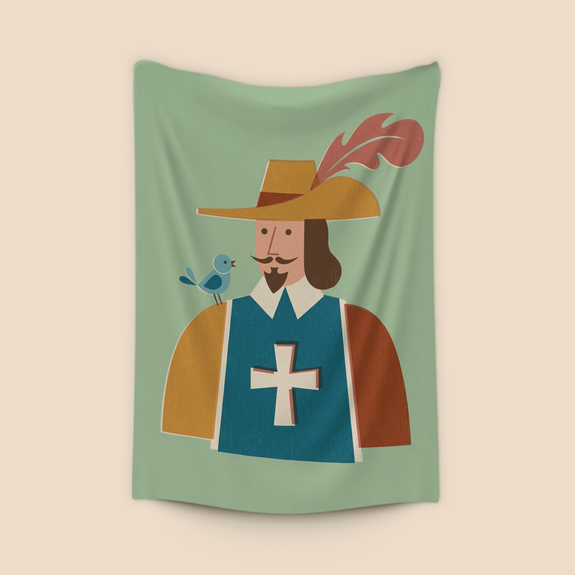 The Musketeer's Song: Minimalist French Guard Art