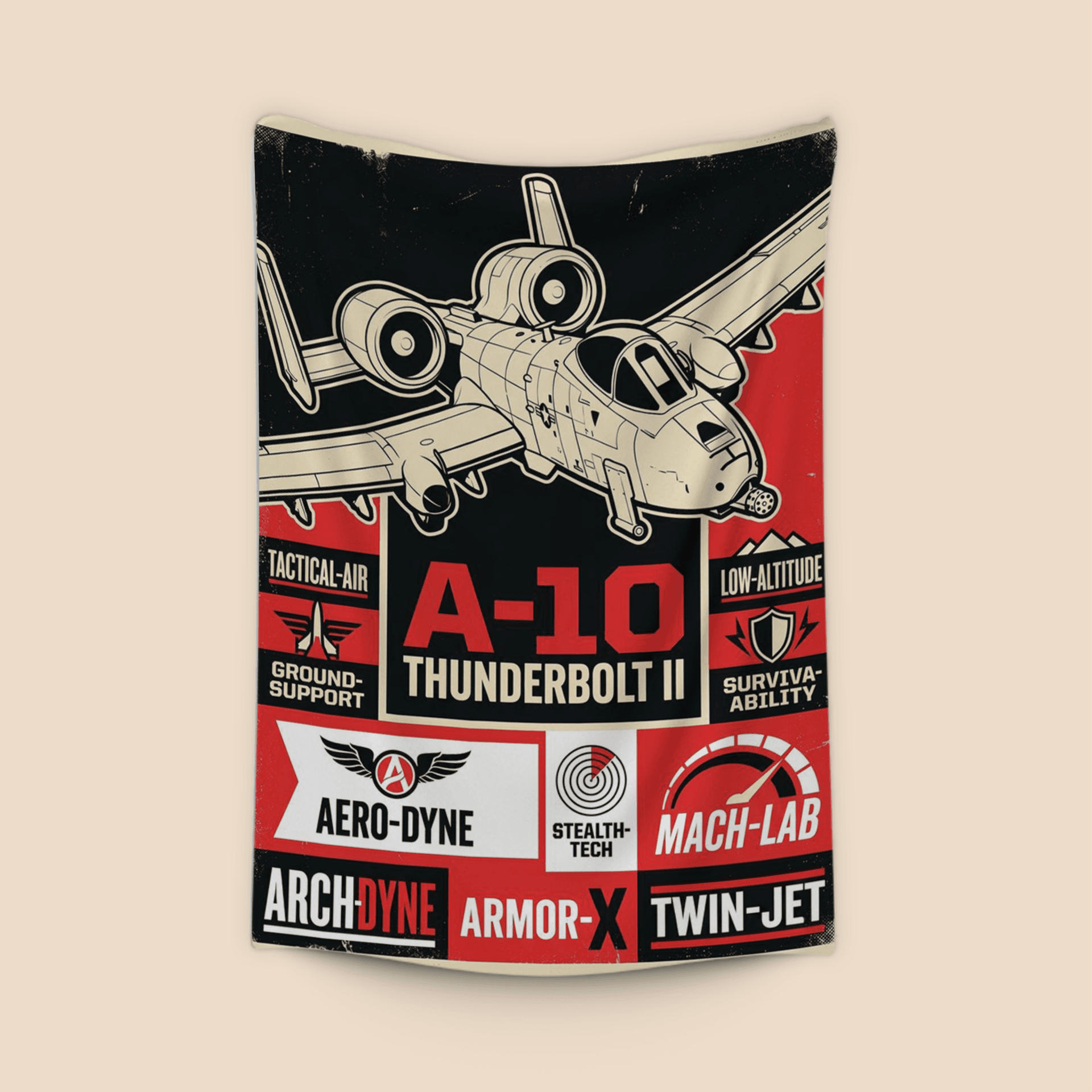A-10 Thunderbolt II Retro Poster