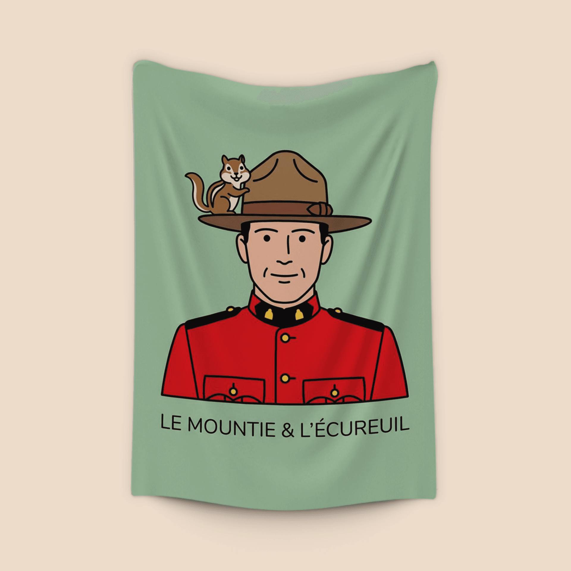 Le Mountie & L'Écureuil: Canadian Mountie with Chipmunk