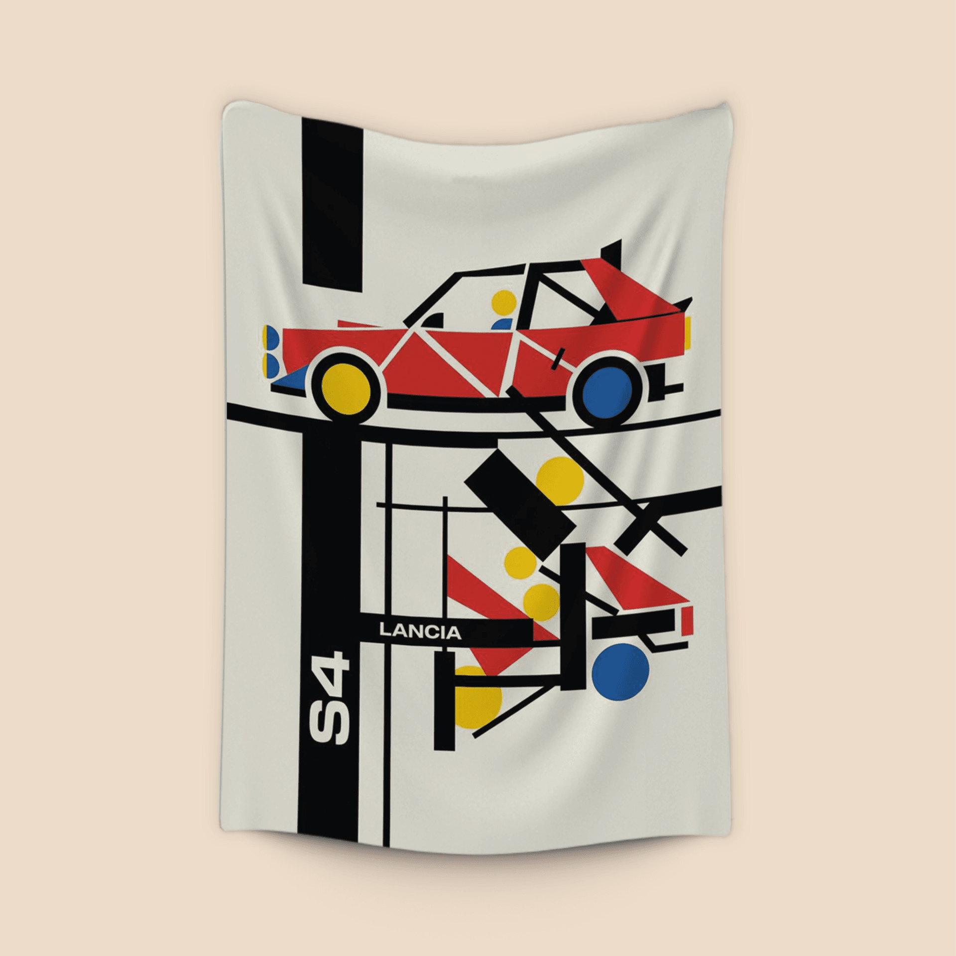Lancia Delta S4 - Constructivist Geometric Poster