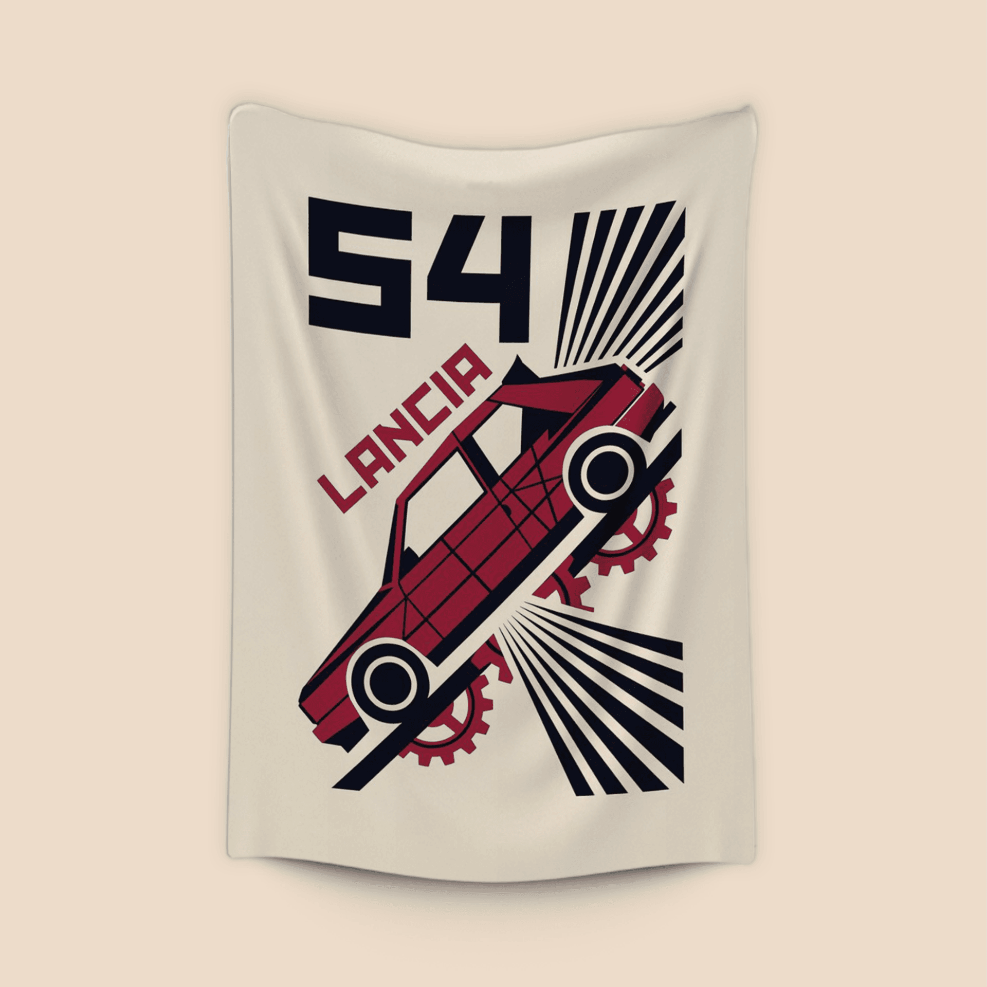 Lancia Delta S4 - Avant-Garde Constructivist Poster