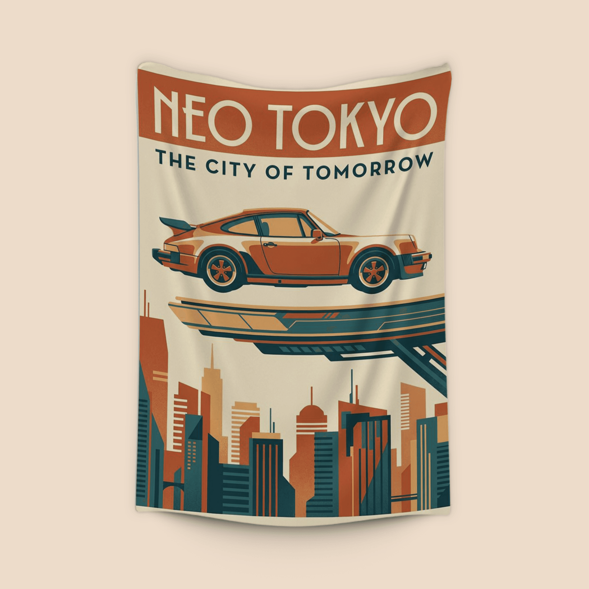 Neo Tokyo City of Tomorrow Porsche Poster