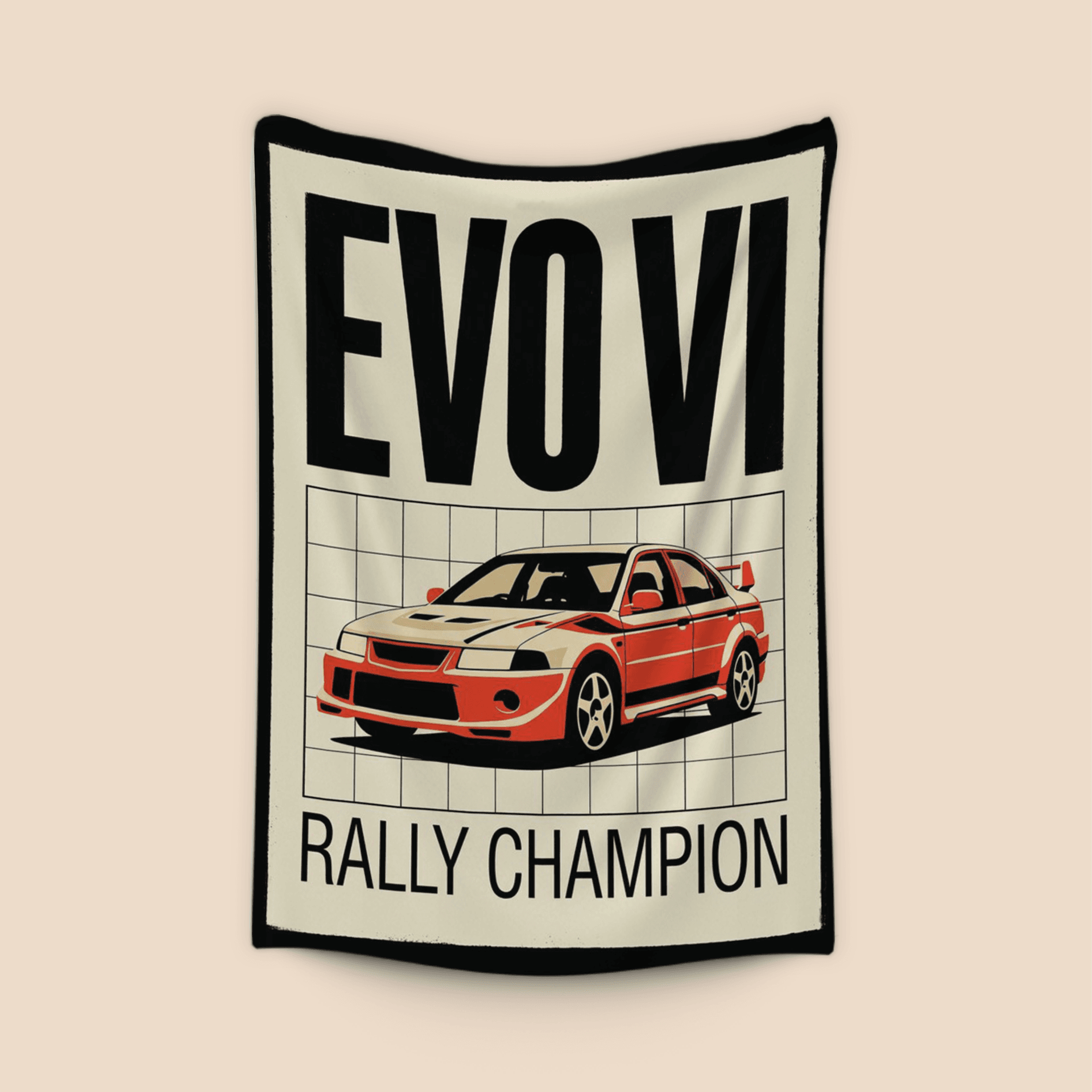 Evo VI Rally Champion Retro Graphic