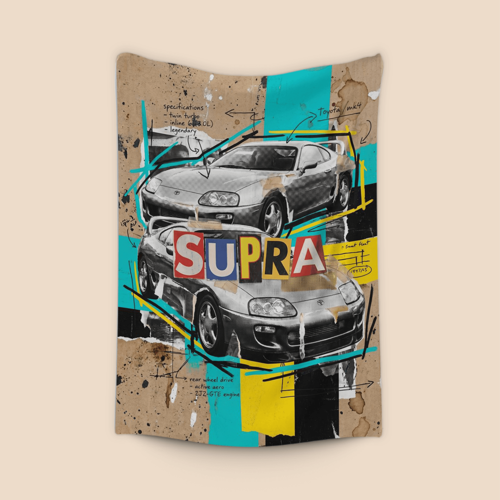 Supra MK4 Street Art Collage