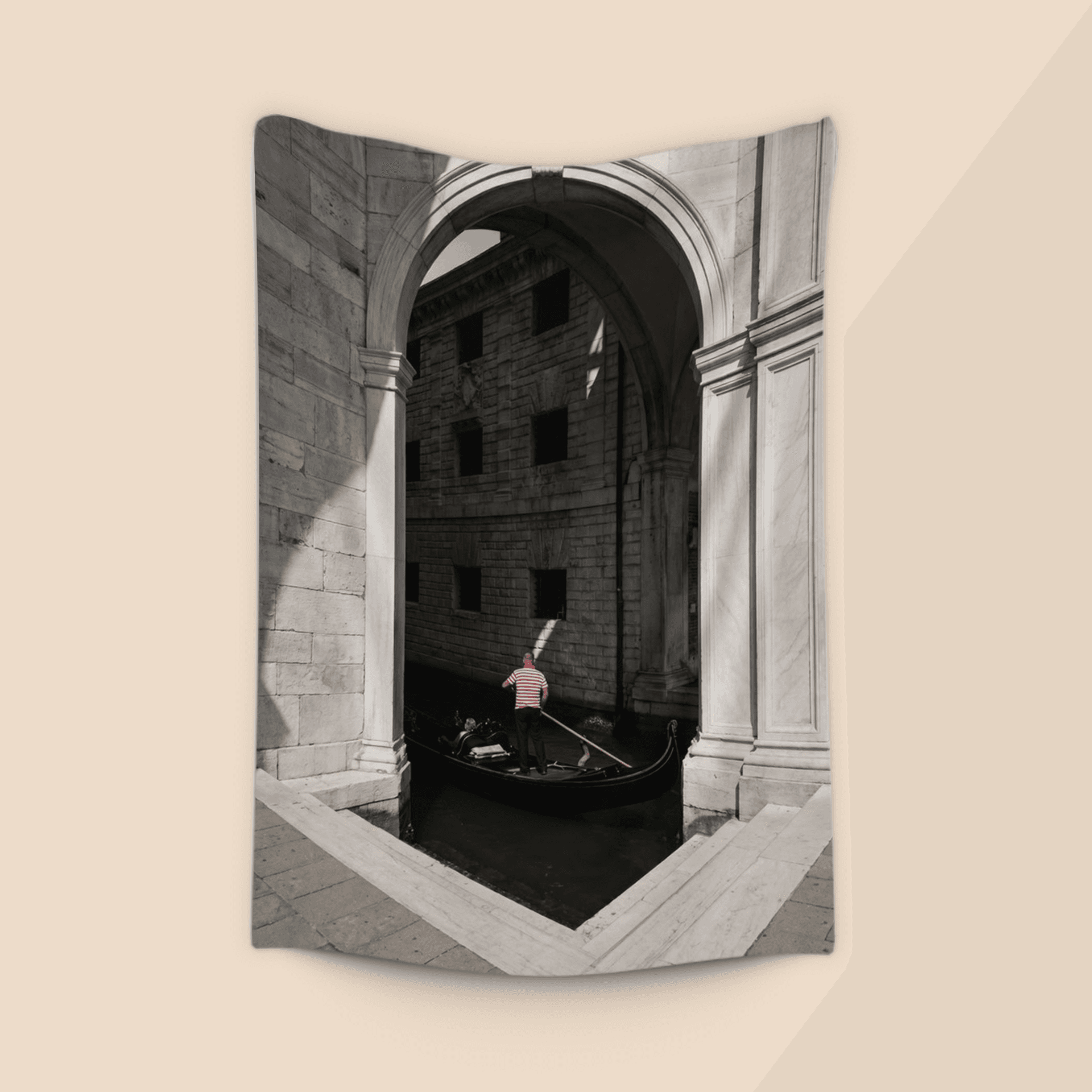 Through the Arch: Venice Gondolier Portrait