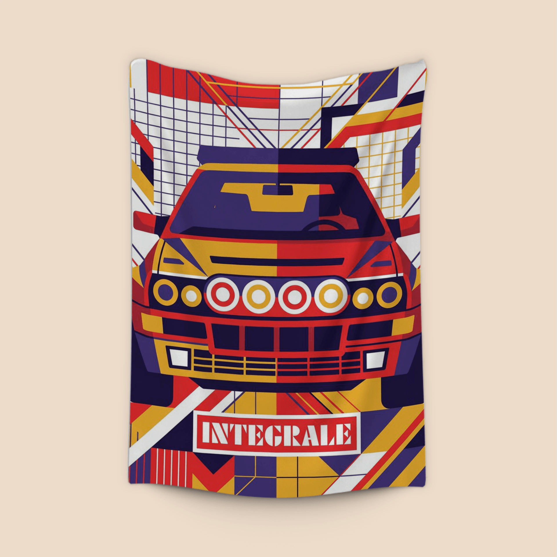 Lancia Delta Integrale Symmetrical Geometric Poster