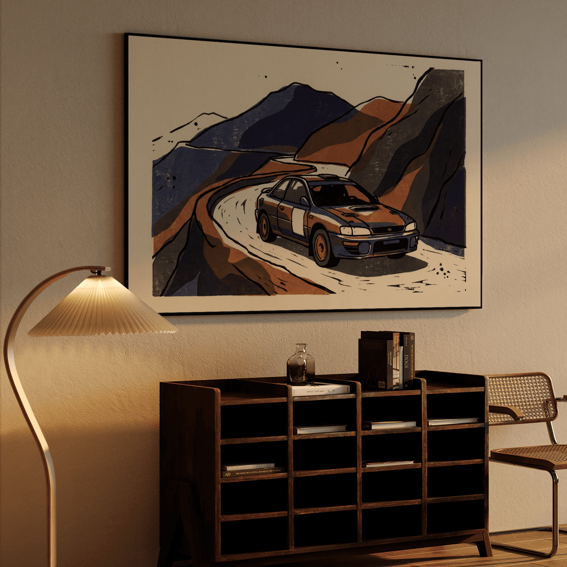 Impreza Mountain Pass Block Print